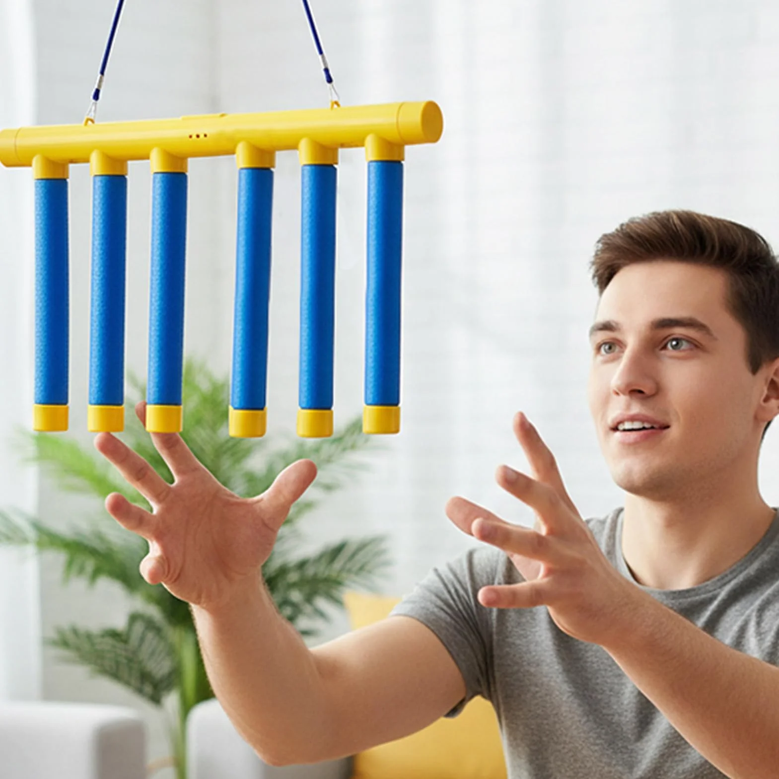 Jeu d'Attraper des Bâtons Sensoriel Interactif pour Adultes Entraînement Réaction