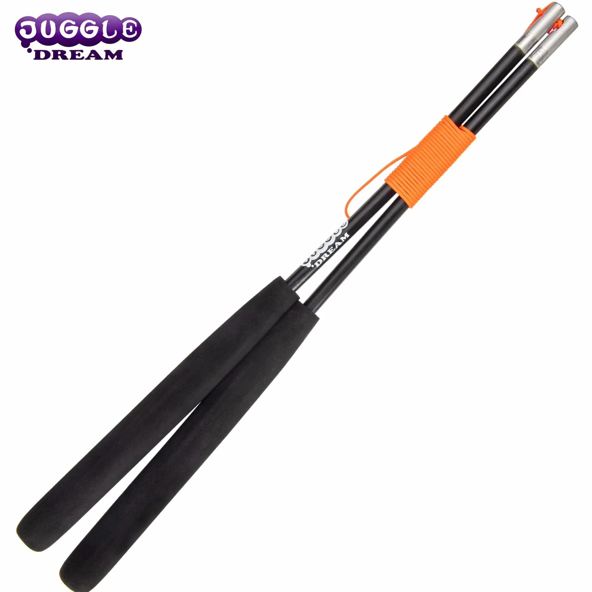 Juggle Dream Diabolo Jonglage Baguettes Superglass Fibre de Verre Solides Légères Grinds Bâton Noir