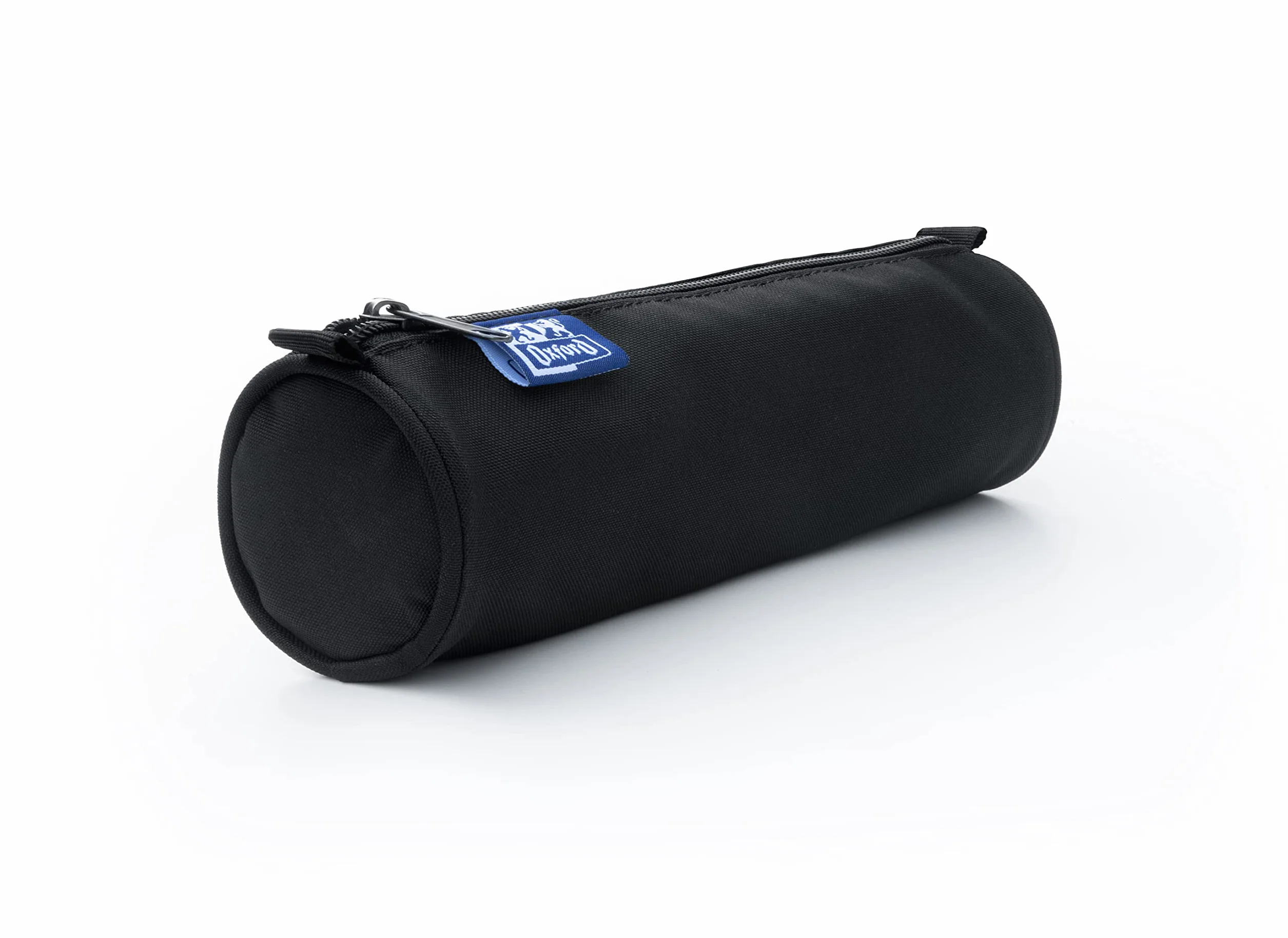 OXFORD Trousse Ronde Classique 1 Compartiment 22x7x7 cm Fermeture Éclair Polyester Noir