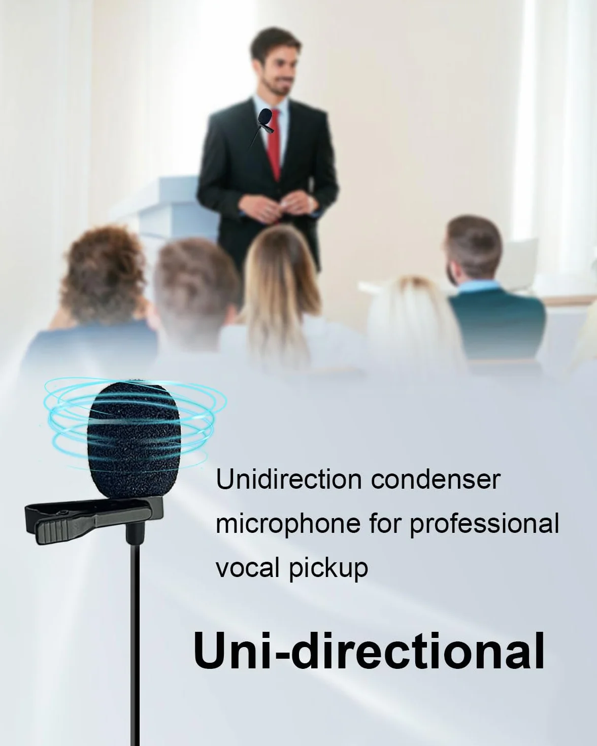 Shure Lavalier Lapel Microphone Ta4f Plug 1.5M Unidirectionnel Condensateur pour YouTube Performances Interviews