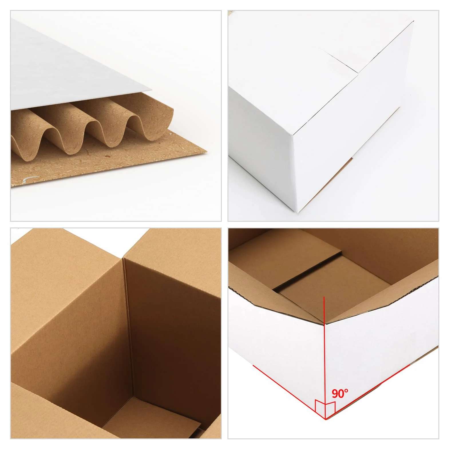 HORLIMER Lot de 15 Boîtes Carton d'Expédition 30,5x22,9x15,3 cm Blanches