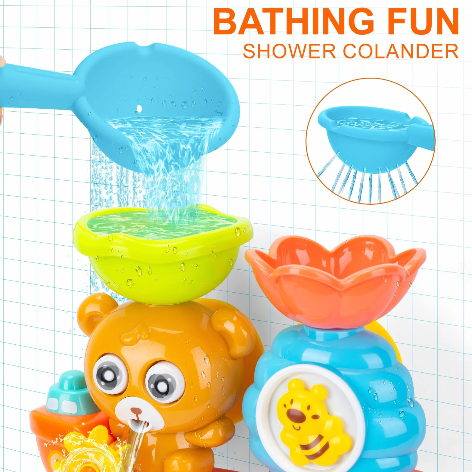 Jouet de Bain Bébé 1-12 Ans Cadeau Garçon Fille 6-18 Mois