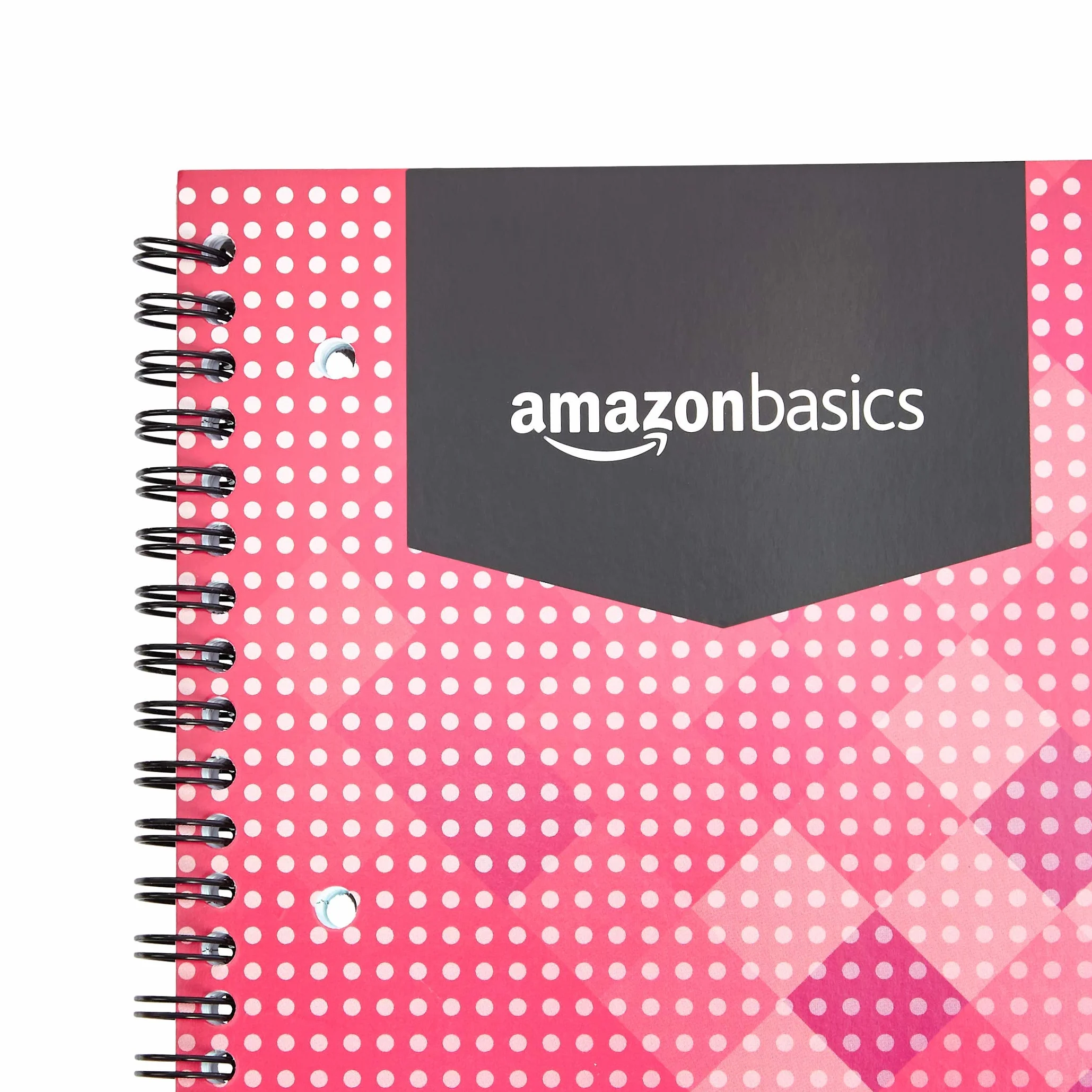 Amazon Basics Lot de 5 cahiers à spirales A4 70 feuilles 90 g/m² Couleurs assorties