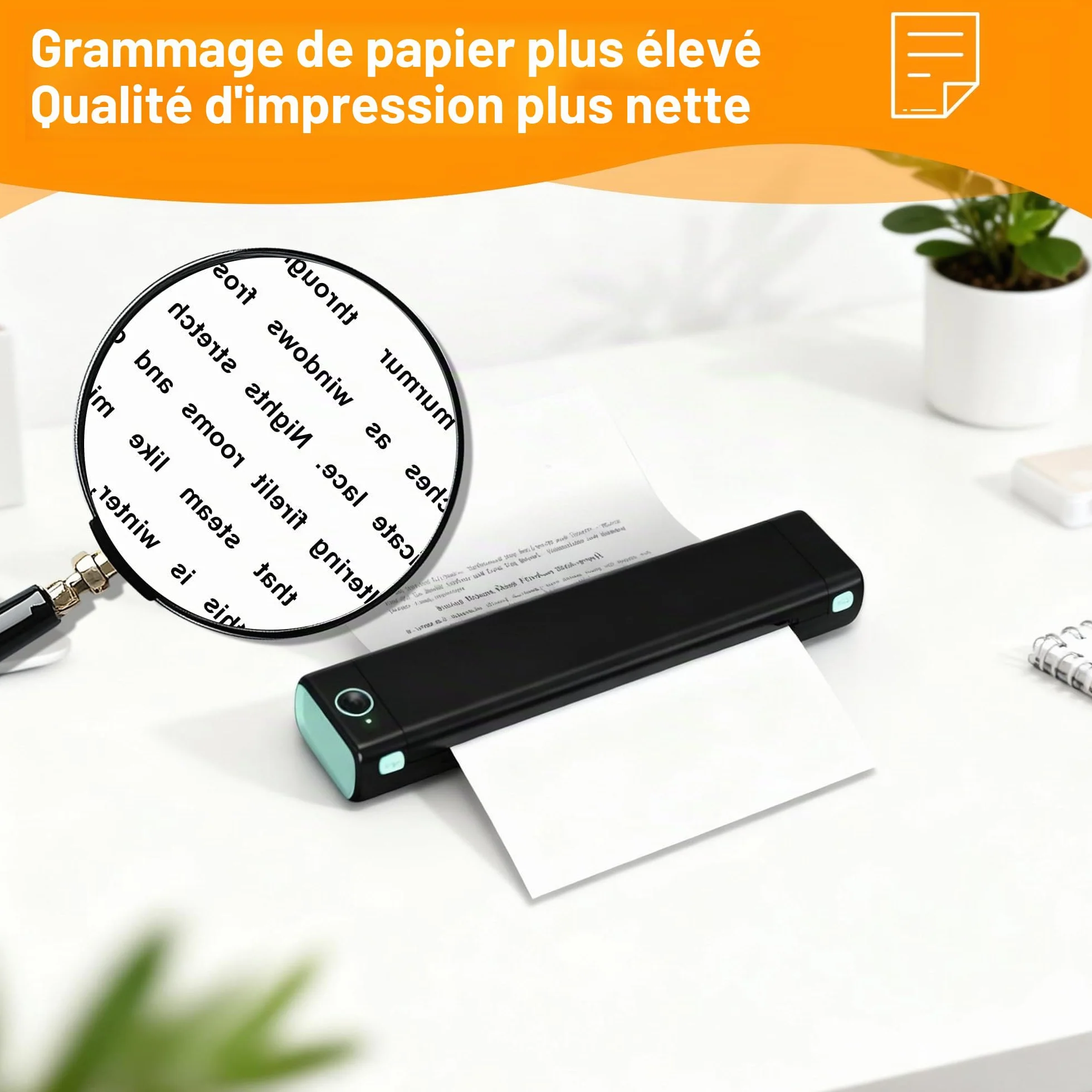 Papier Thermique A4 200 feuilles 210 x 297 mm Pliable pour imprimante thermique documents et photos