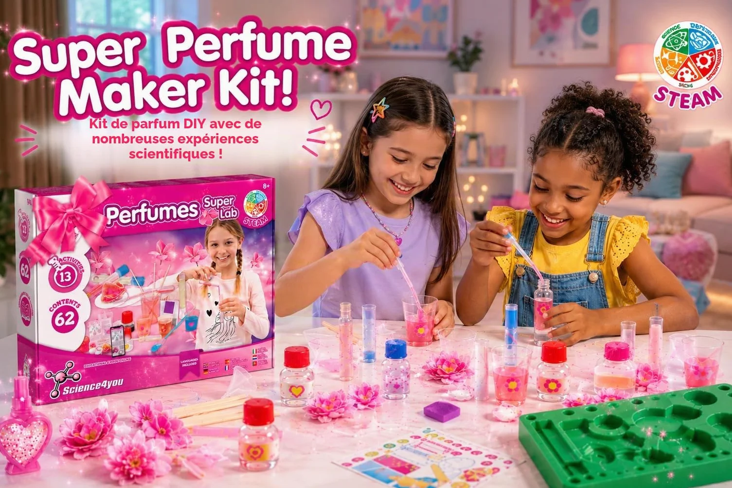 Science4you Super Laboratoire de Parfum pour Enfants +8 Ans - Kits Éducatifs de Sciences avec 13 Experiences