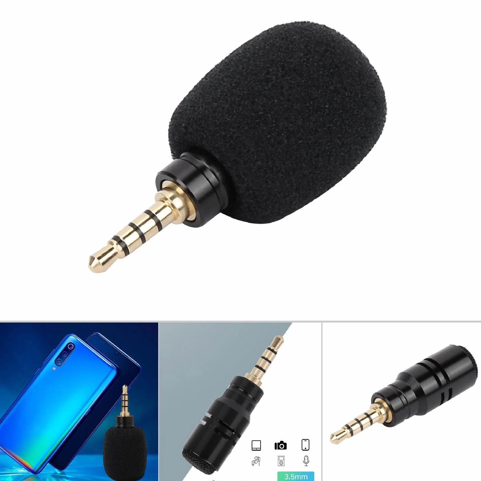Mini Microphone Portable Prise Jack 3,5 mm Téléphone EY-630A