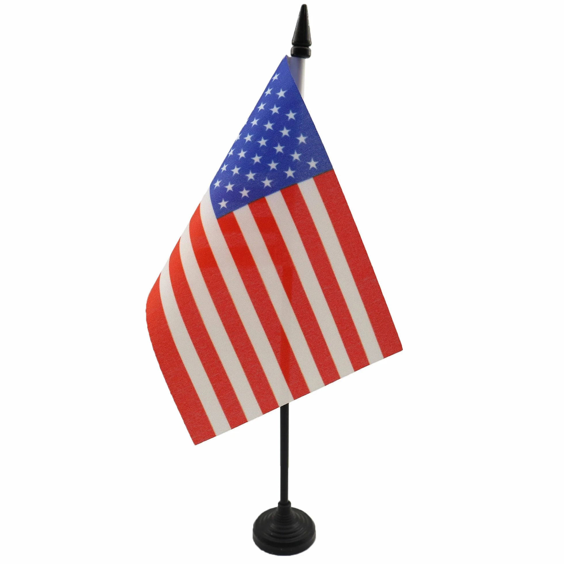AZ FLAG Drapeau De Table Etats-Unis 15x10 cm Mini Drapeau Américain Bureau 100% Polyester Hampe 25cm Socle Plastique Noir