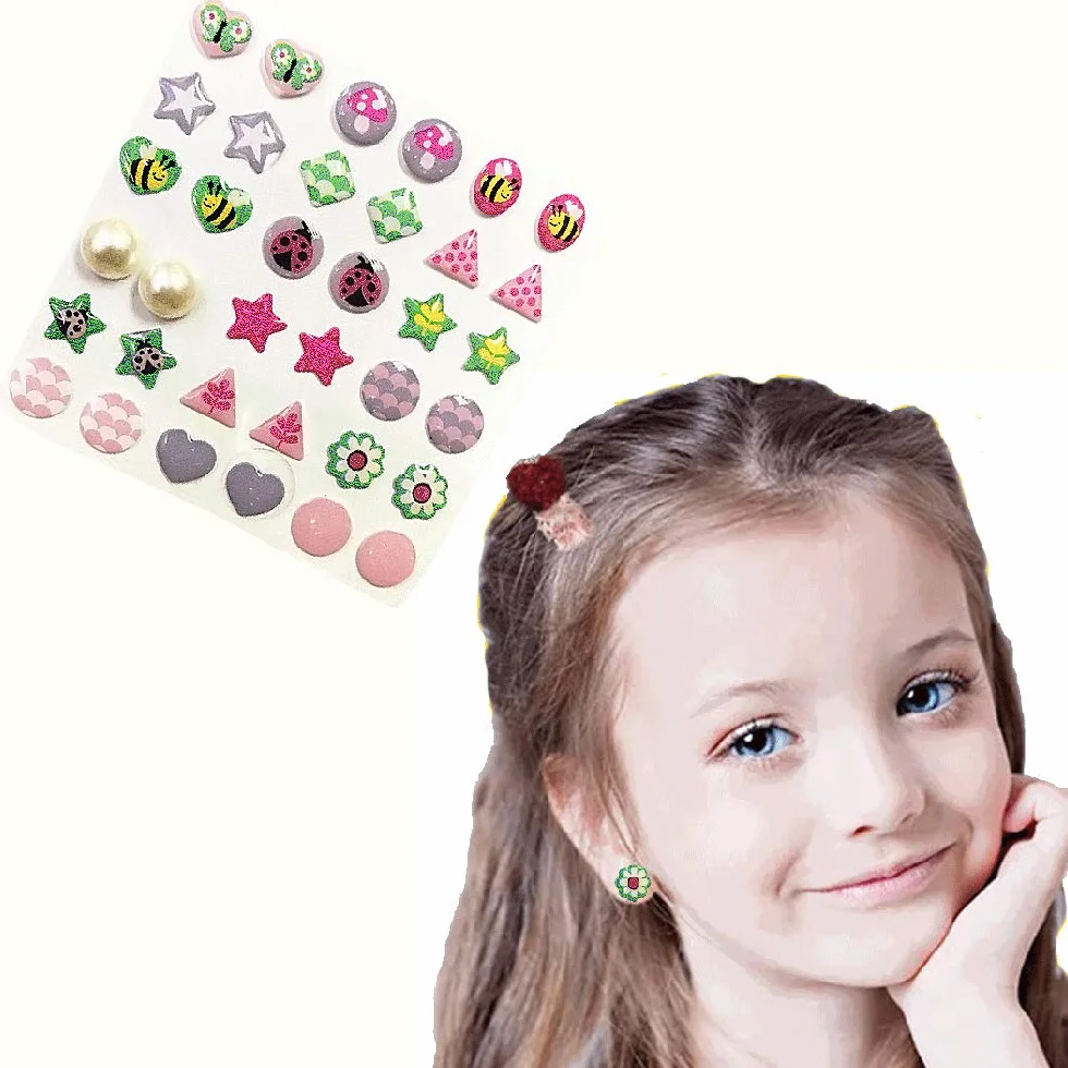 AUGSUN Autocollants Boucles d'oreilles 240Pcs Adhésives Paillettes Cristal 3D pour Filles