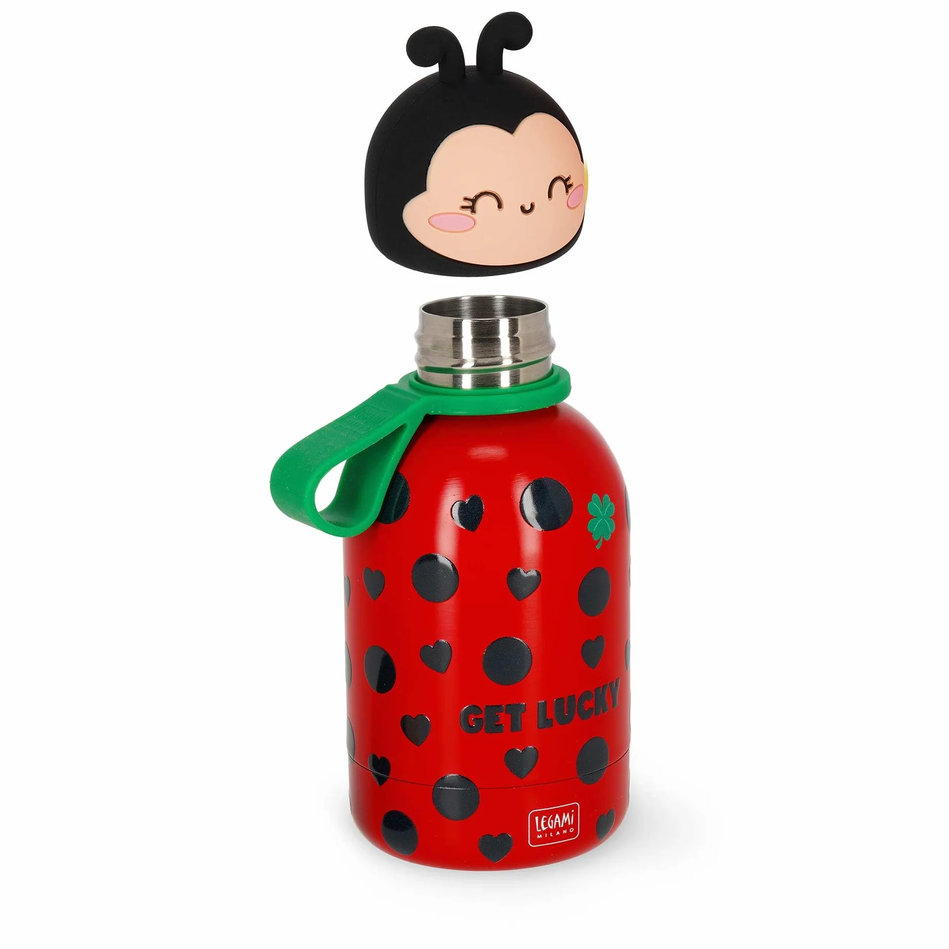 Legami Thermos enfant Hot&Cold BFF Ladybug acier inoxydable 18/8 double paroi fermeture hermétique 12h