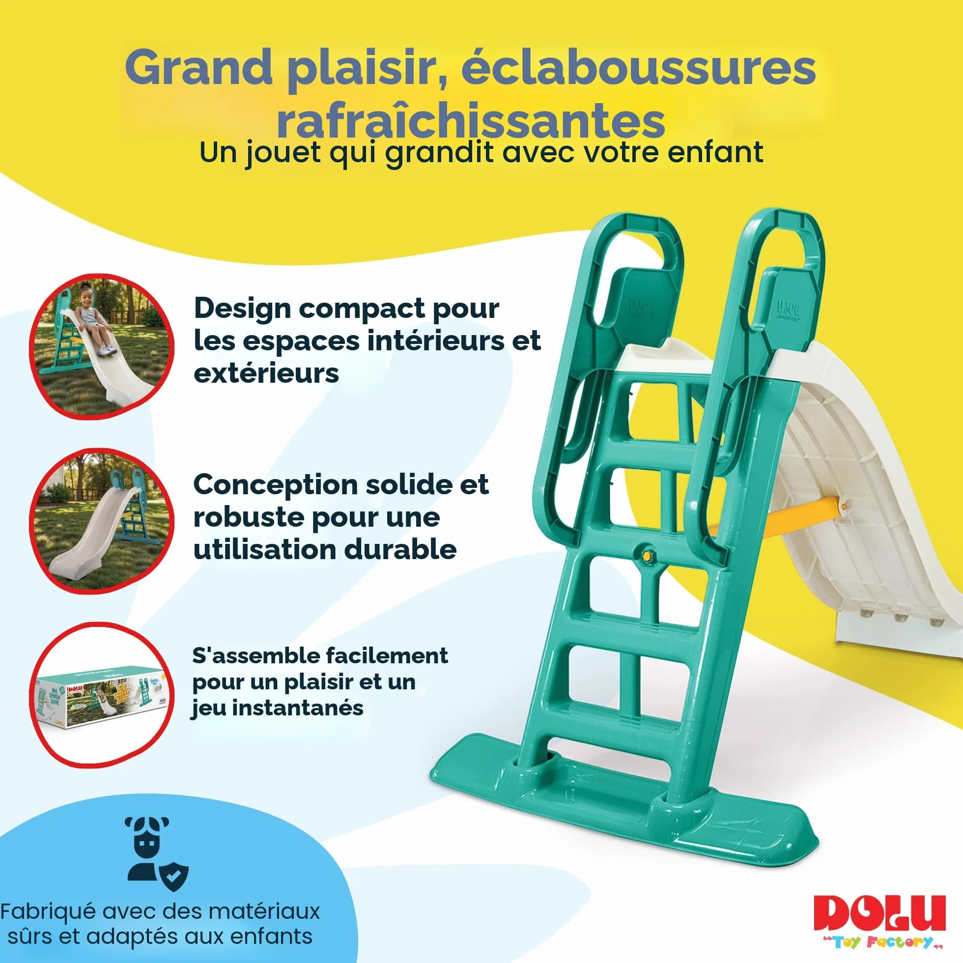 VOLL Grand toboggan aquatique 2 en 1