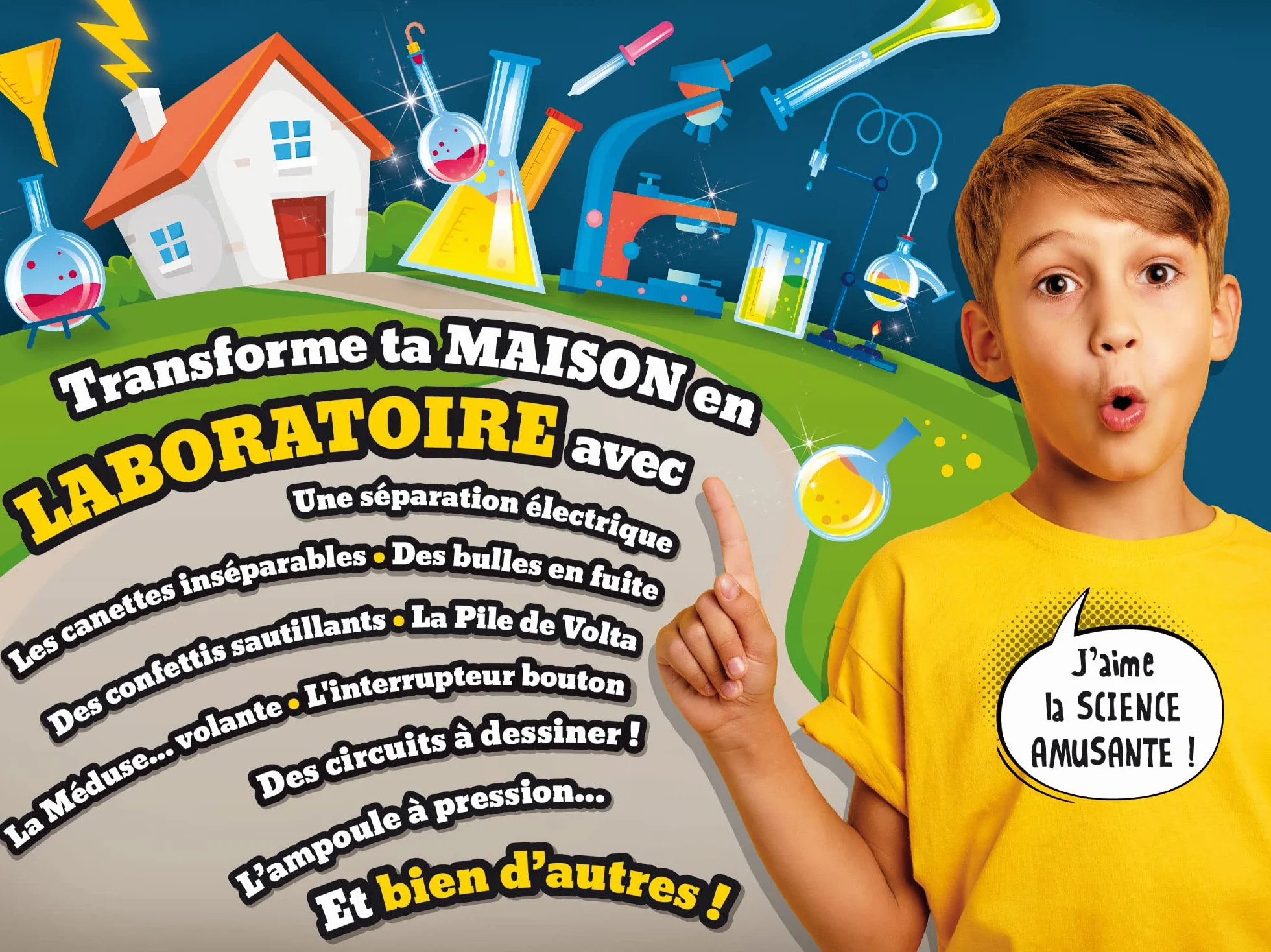 LISCIANI I'm A Genius ELECTRICITE Kit Scientifique 50+ Expériences Électricité Enfants 8-12 ans