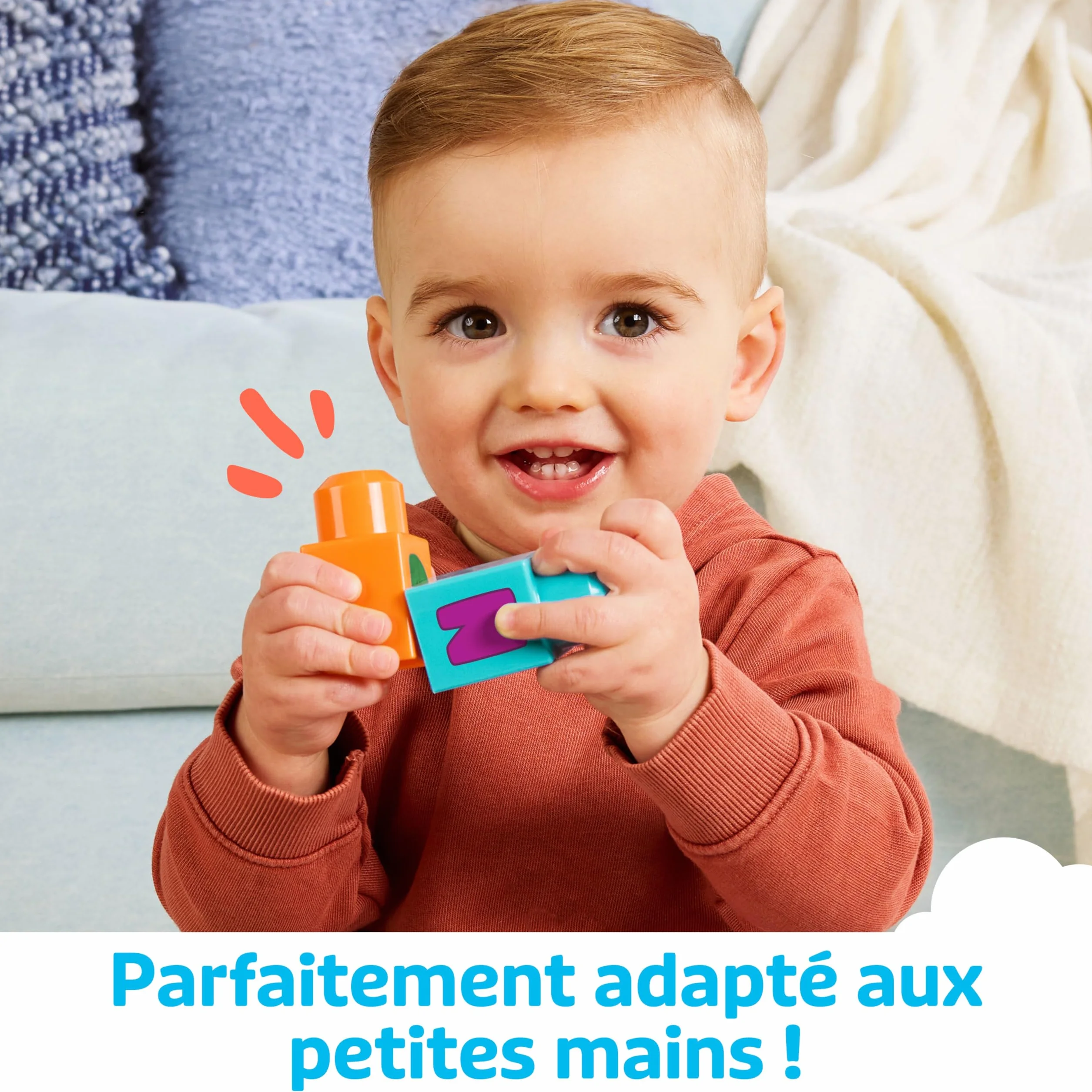 MEGA Bloks Le Train de L'Alphabet, jeu de blocs de construction 50 pièces FWK22