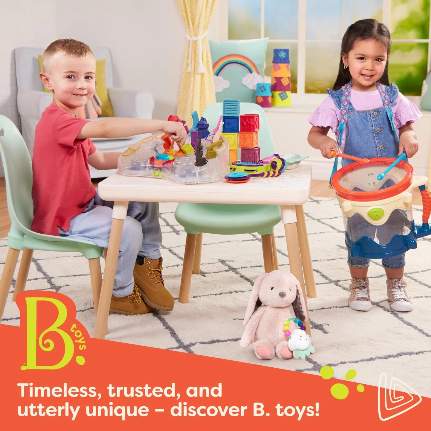B. toys Teeter-Toddler Planche et chaise d'équilibre Montessori pour enfants 3 ans+