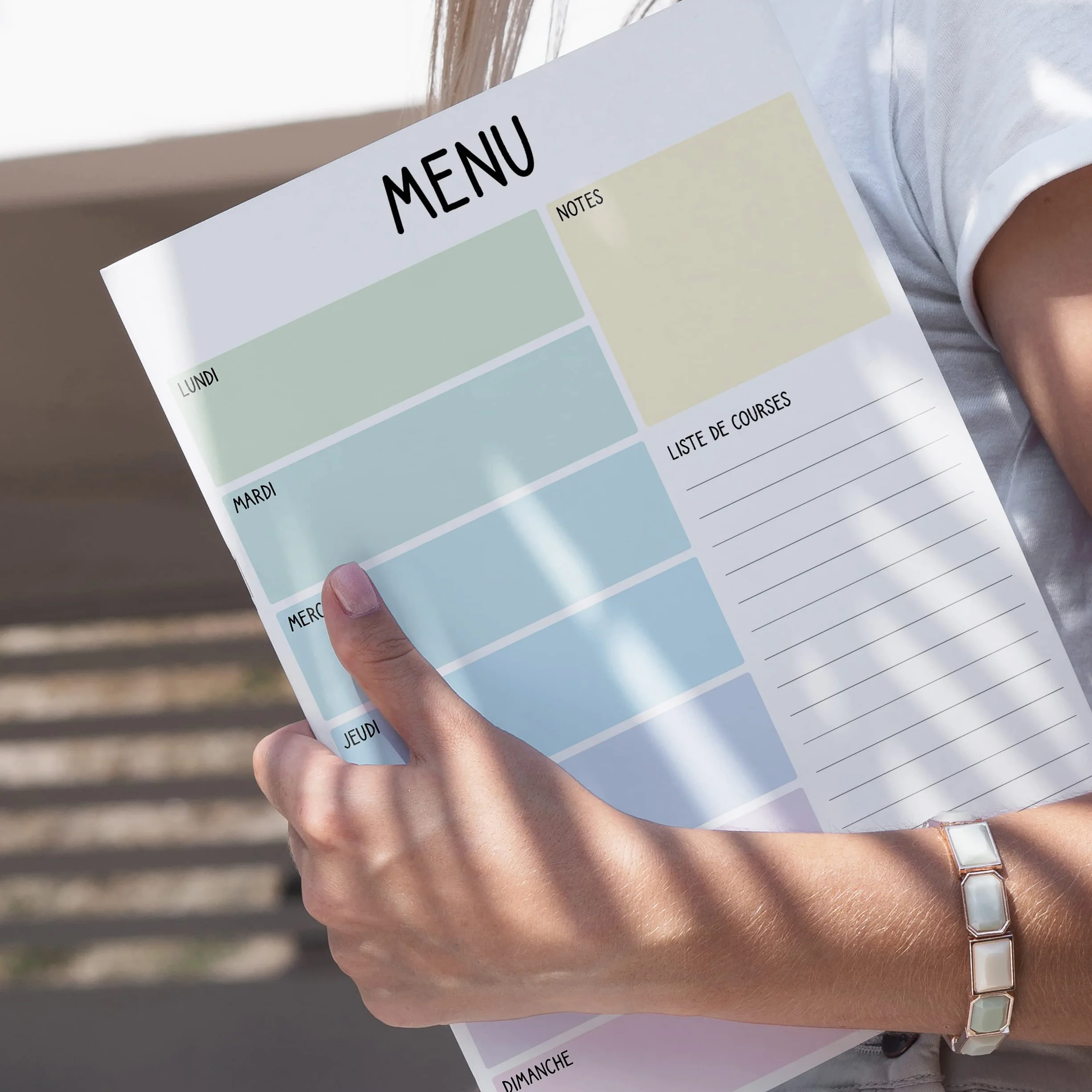 Planificateur de Repas Hebdomadaire et Liste de Courses 52 feuilles Bloc Planification Alimentation Saine