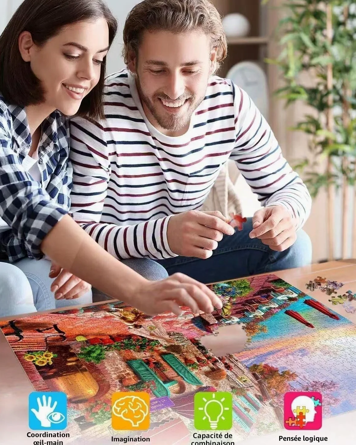 LORDOS Puzzle Adulte 2000 Pièces - Seigneur des Anneaux - Challenge Puzzle - Bois naturel + Carton - 100x70cm - 2000 pièces - Unisex - 14 Ans et Plus