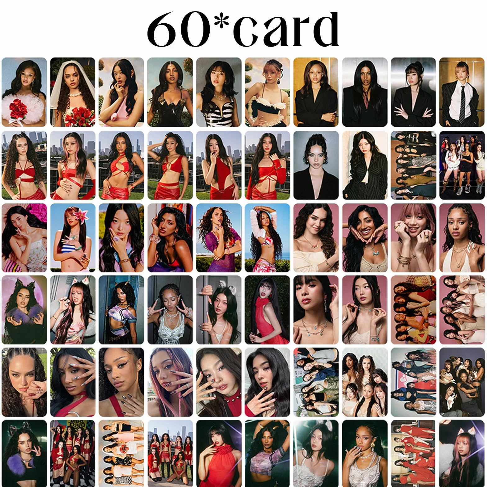 Photocard Katsseye, 60 Cartes 32 Autocollant, Lomo Cartes et Stickers, Collectionner Pour Fans