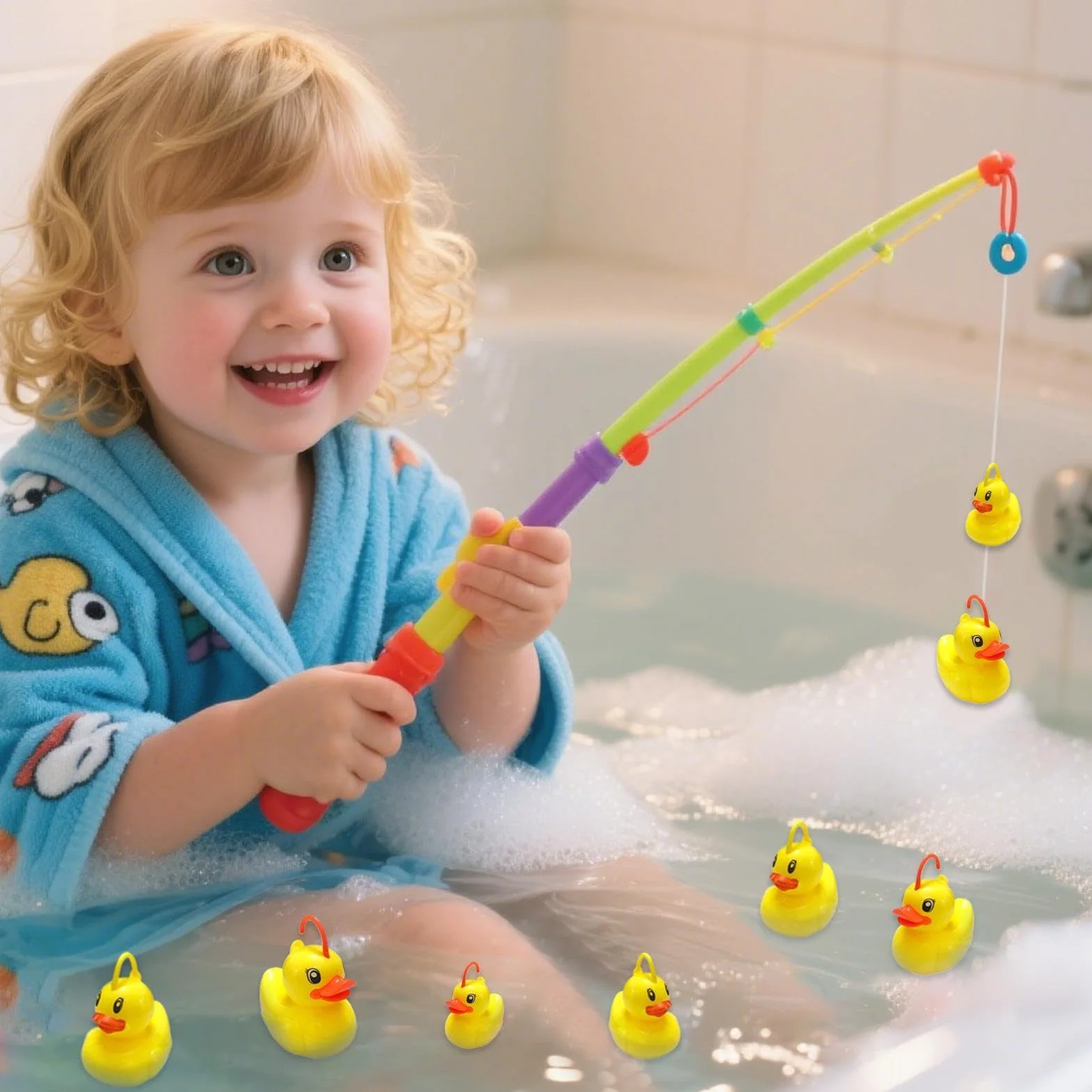 Jouet de pêche ABS Canard pour bain plage extérieur