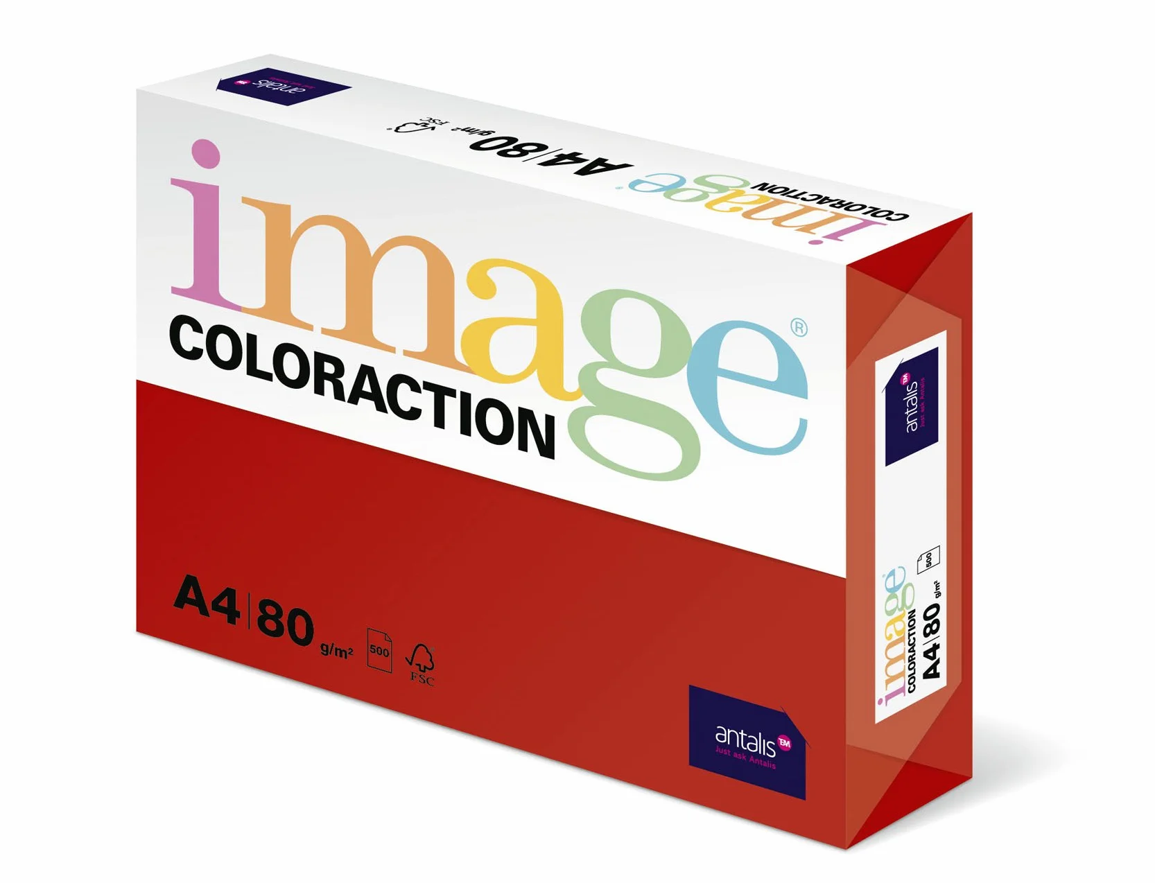IMAGE Antalis ColorAction Papier Couleur A4 80g 500 feuilles Rouge
