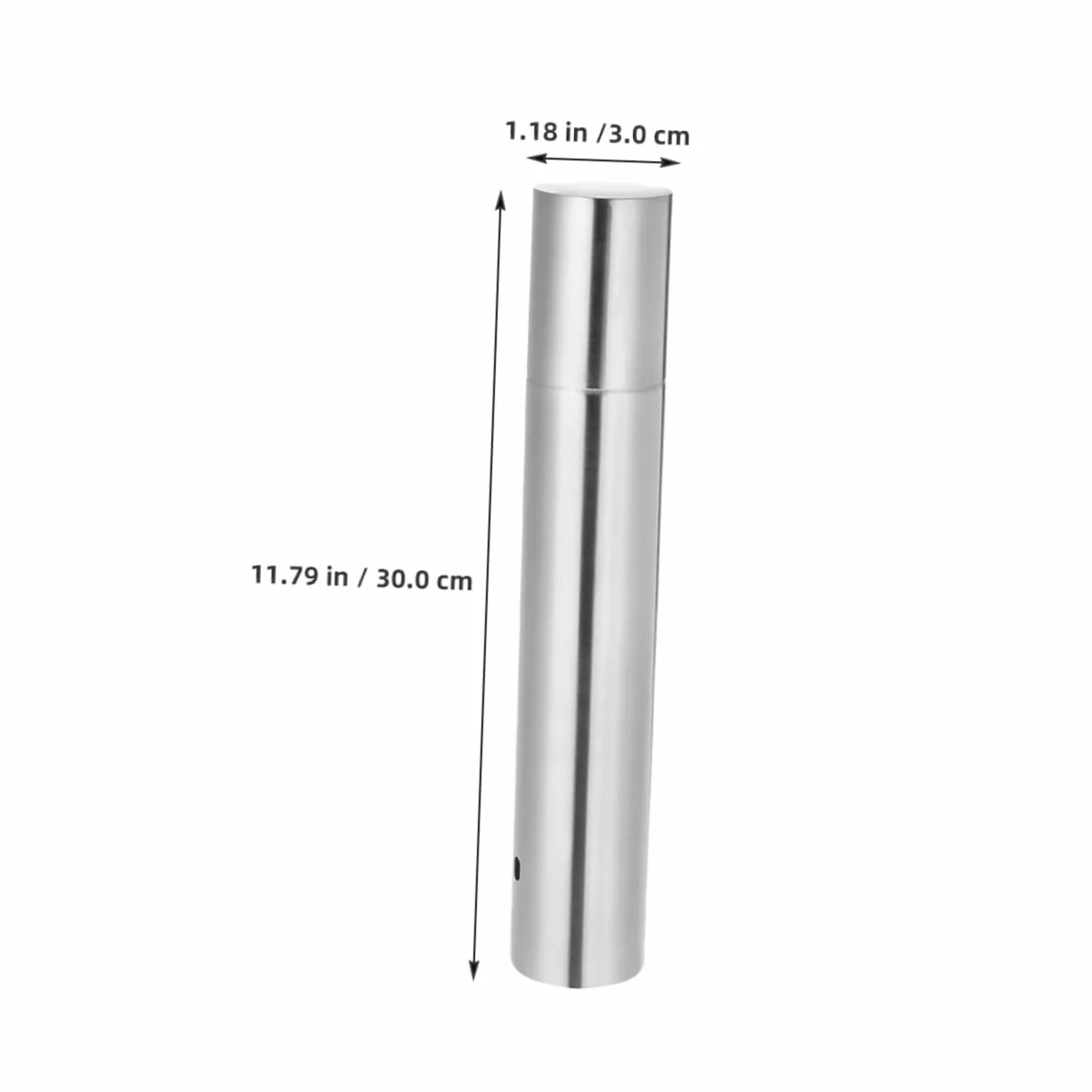 Tube Cylindrique en Acier Inoxydable 11.81 Pouces Rangement Rigide pour Documents Certificats Diplômes
