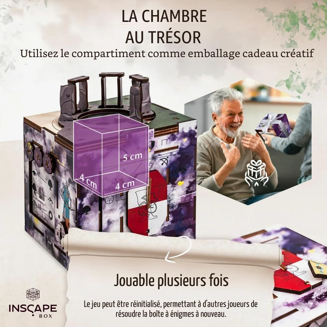 INSCAPE Cluebox Stonehenge Legacy Puzzle interactif 3D en bois avec mécanismes secrets – Vivez le jeu Escape Room – Idéal pour les fans de puzzle et les adultes