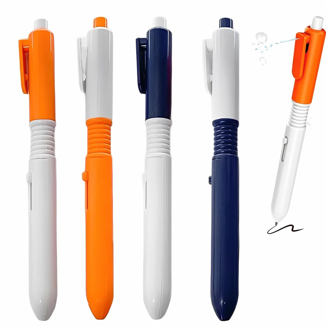 Lot De 4 Stylos À Eau Magiques Inscriptibles, Stylo Pistolet à Eau Rétractable Créatif, Fournitures Scolaires