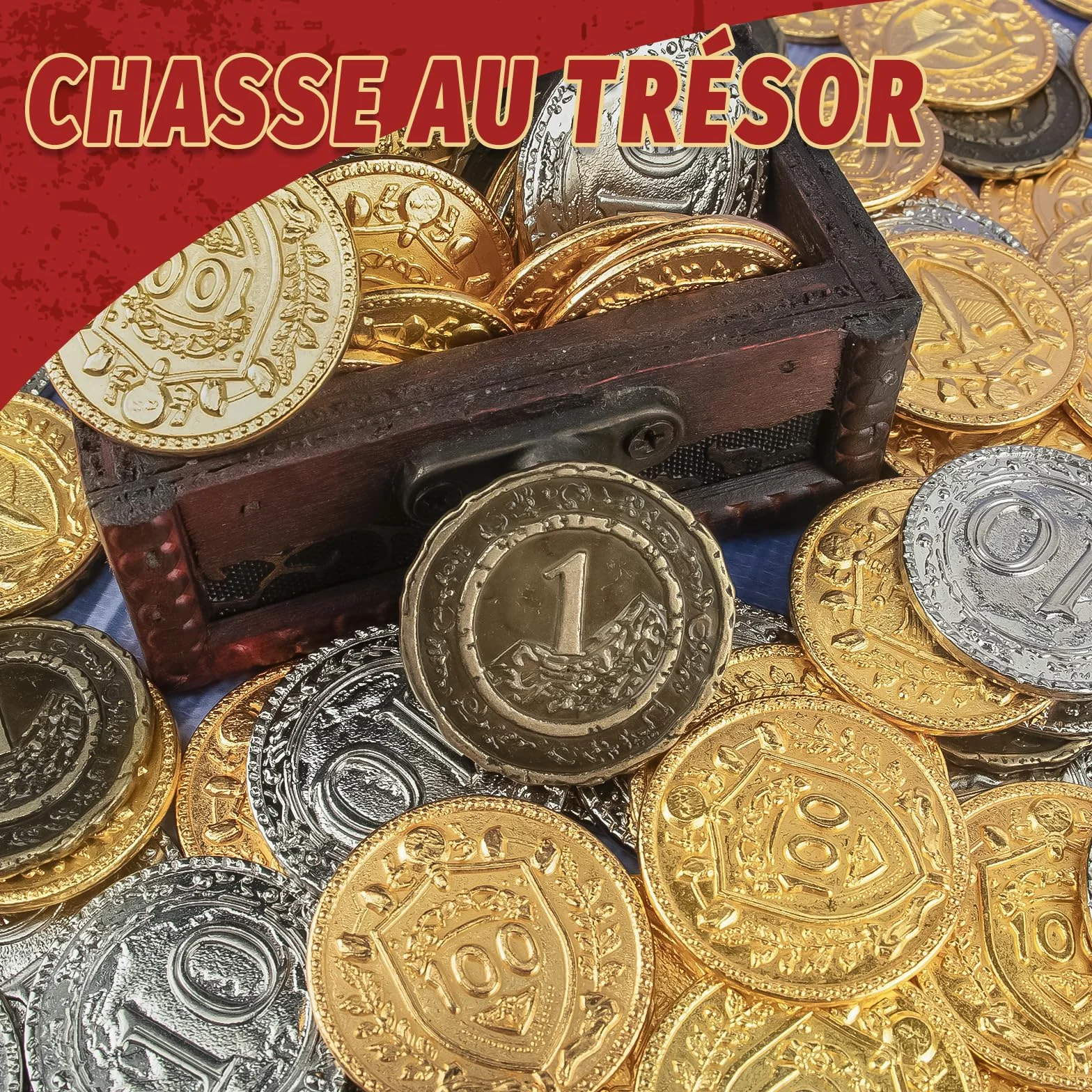 Byhoo Lot de 50 pièces de monnaie DND en métal 3,35 cm - Doré/argenté/cuivre - Pour jeu de société et RPG