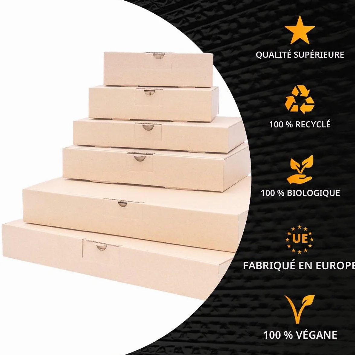 Boîtes d'expédition extra-plats 350 x 250 x 50 mm brun carton pliant simple cannelure MB-5