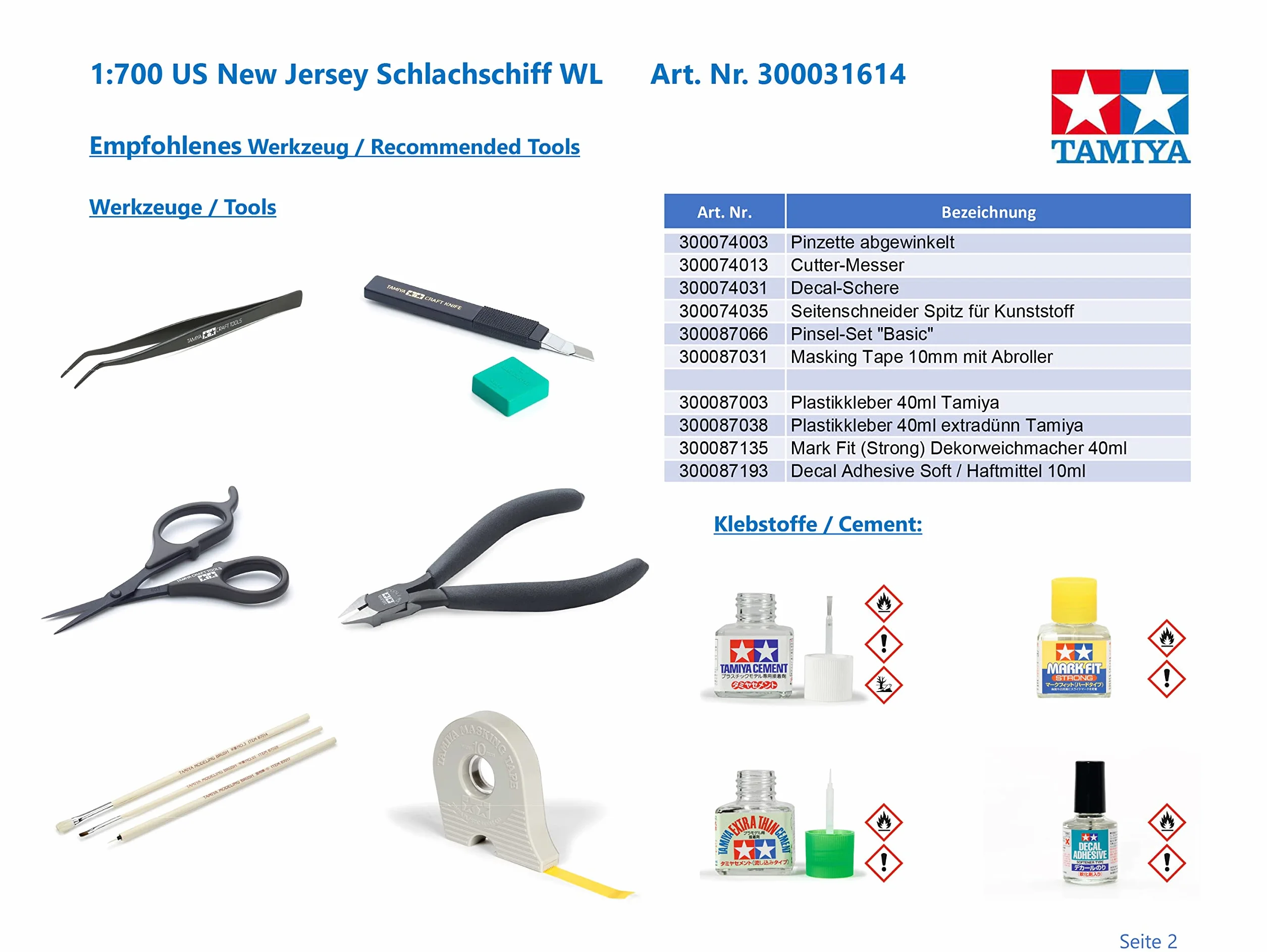 Tamiya 31614 Maquette Bateau Cuirasse USS New Jersey