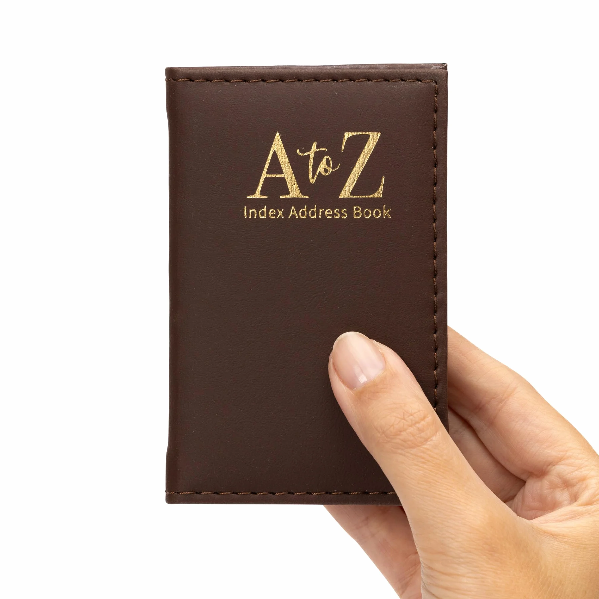 Evelay Carnet d'adresses similicuir exécutive rembourrée A-Z Marron