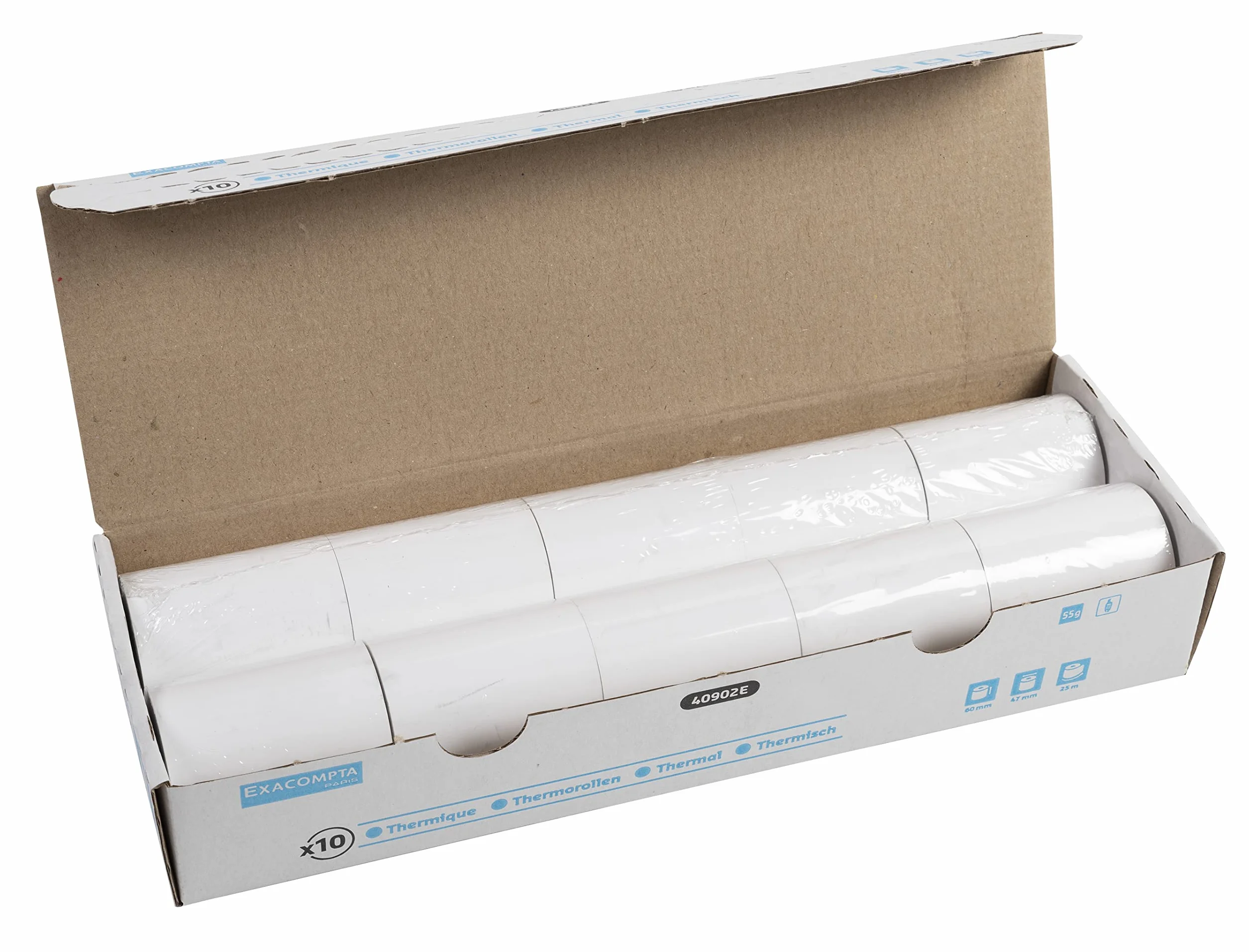 EXACOMPTA Bobines thermiques lot de 10 55g 60x47x12