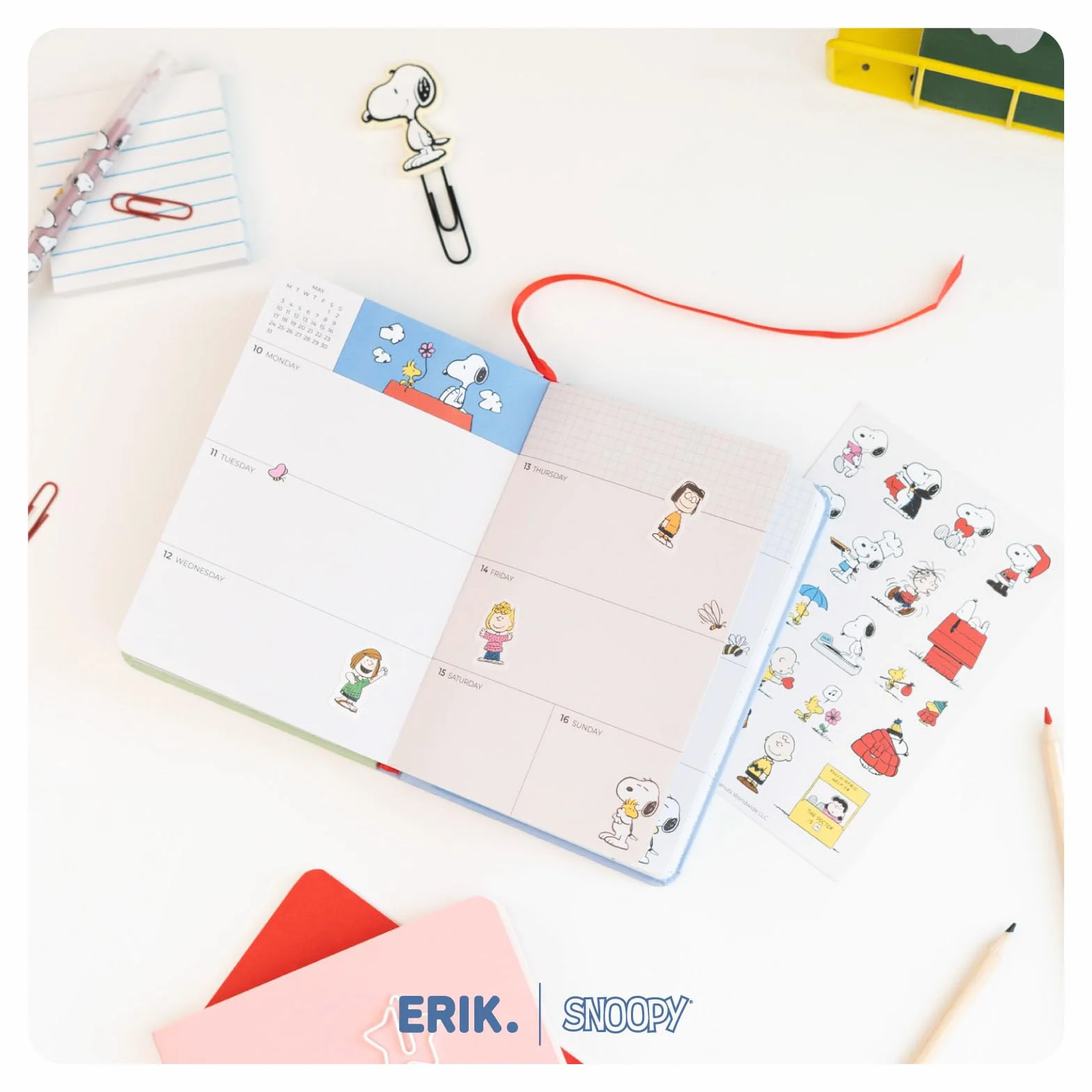Grupo Erik Petit Agenda 2026 2027 Snoopy Semainier Planner Adulte Original