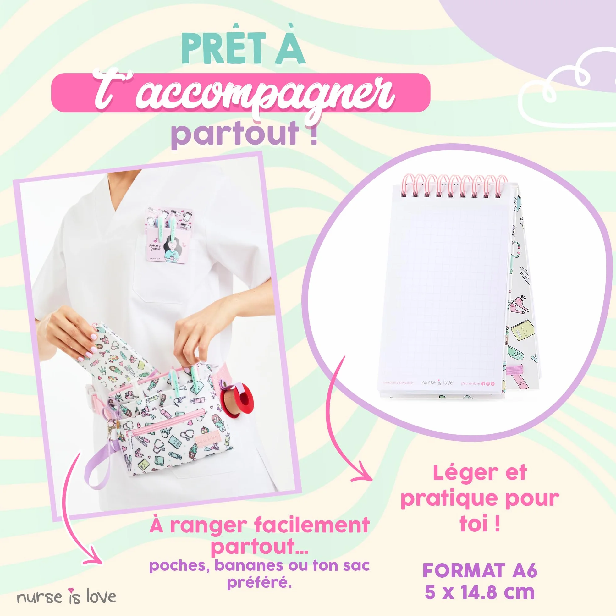 Petit Carnet De Notes Spirale A7 Pour Infirmiere & Aide Soignante - Cadeau Médecins UNICORNS