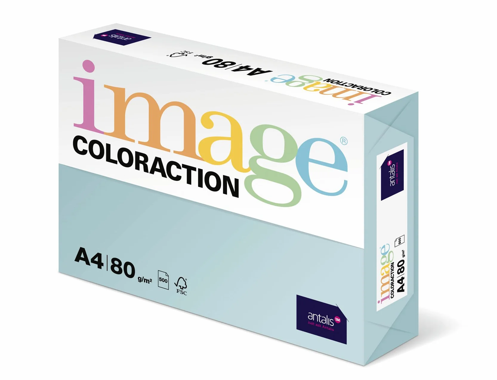 Papier de couleur Bleu clair Lagoon 80 g/m² A4 Ramette 500 feuilles