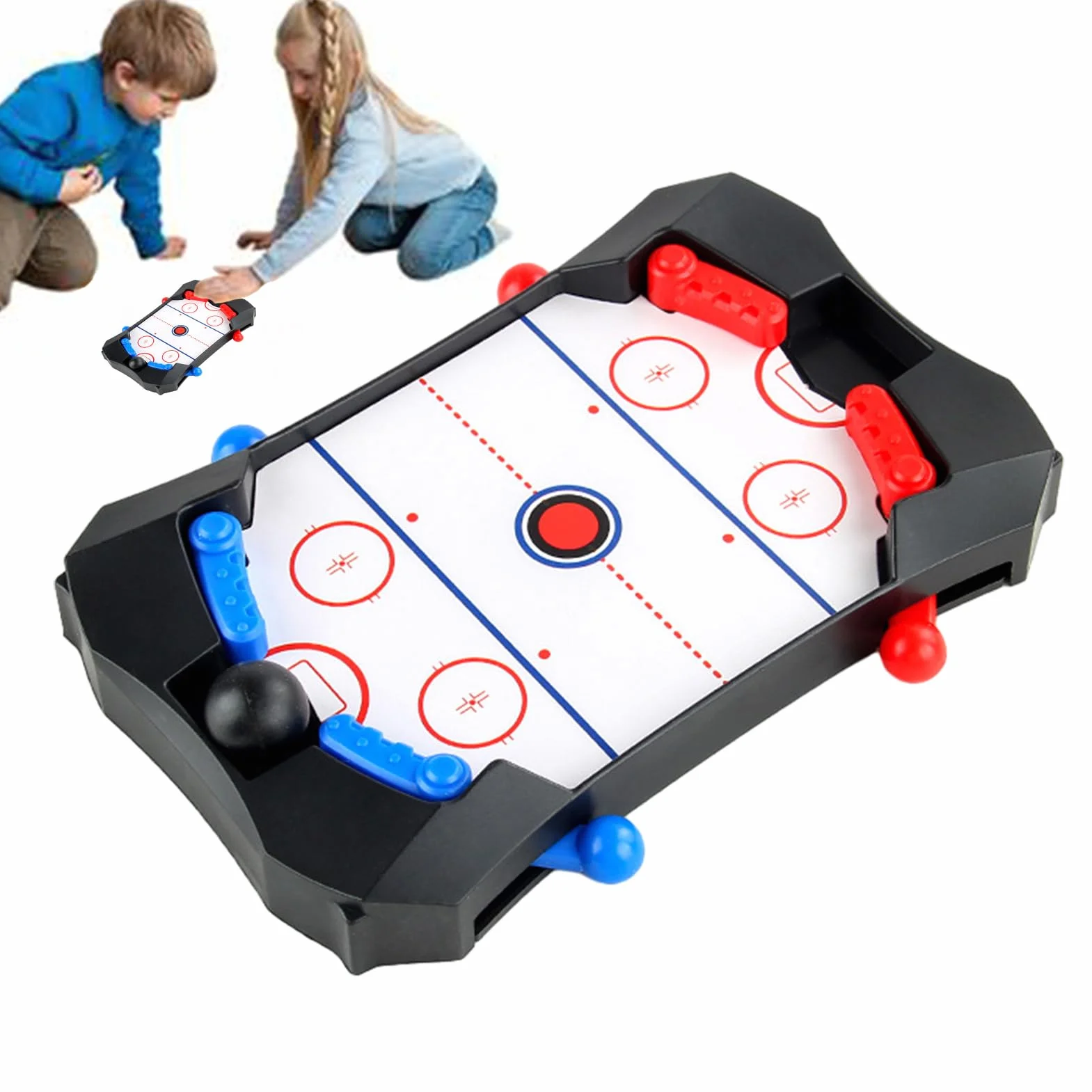 PRIMUZ Jeu de Hockey sur Table, Sport de Bureau, Rondelle Rapide pour Adultes et Amis
