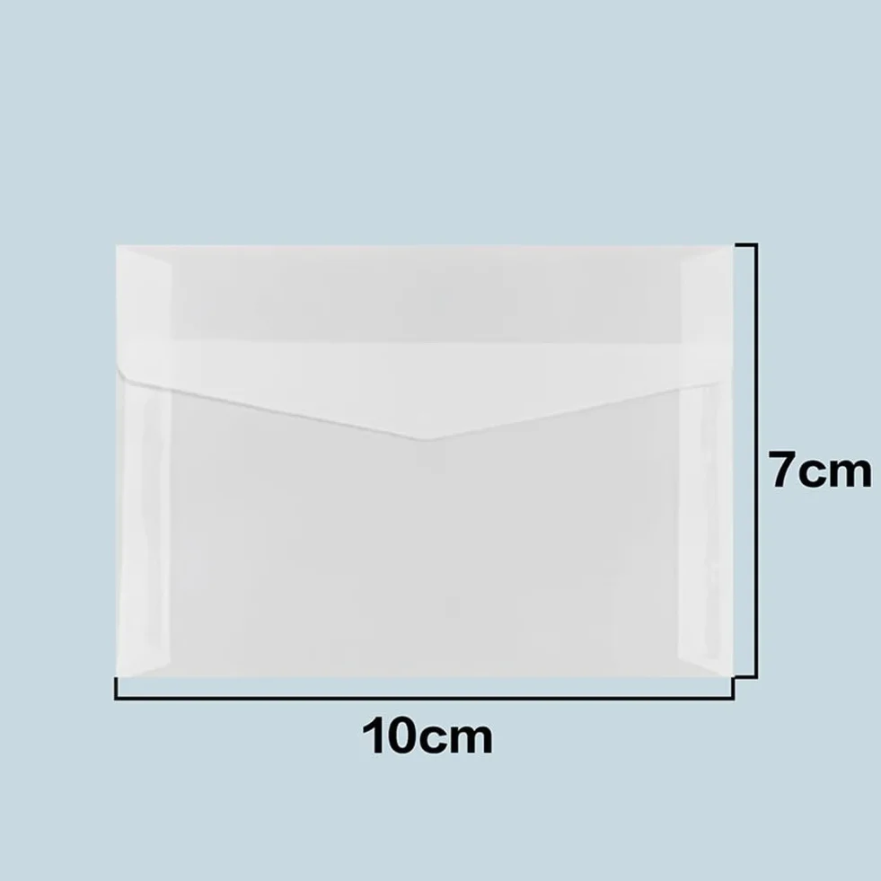 Lot de 100 enveloppes en papier transparent 7 x 10 cm pour timbres et collection
