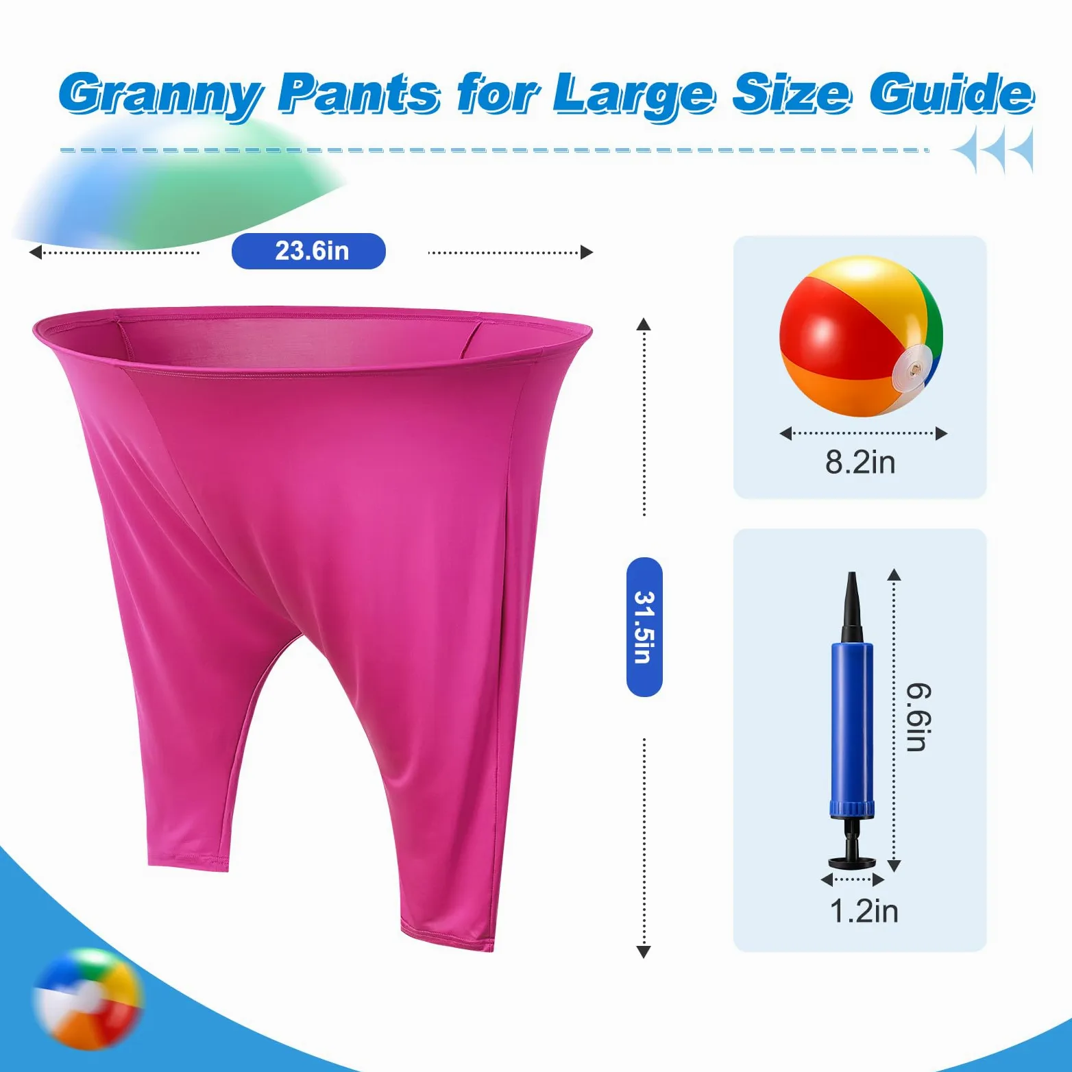 Ensemble de jeu de 4 pantalons de grand-mère avec balles rebondissantes pour adultes et enfants, jeux de fête de famille ultimes dans le jardin
