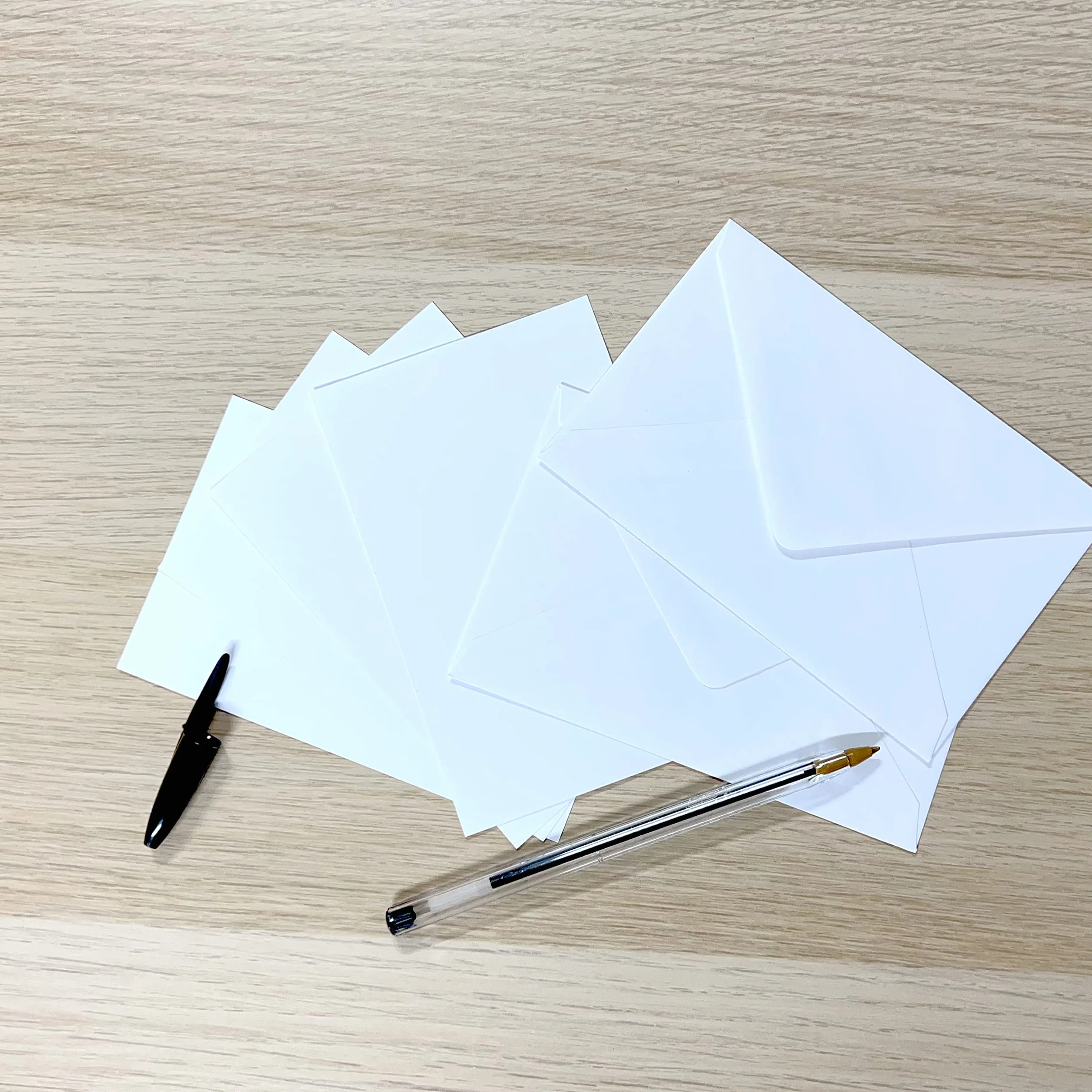 ARKRAFT Cartes et enveloppes 14x9 porte-cartes Lot de 50 25 enveloppes 25 cartes blanc