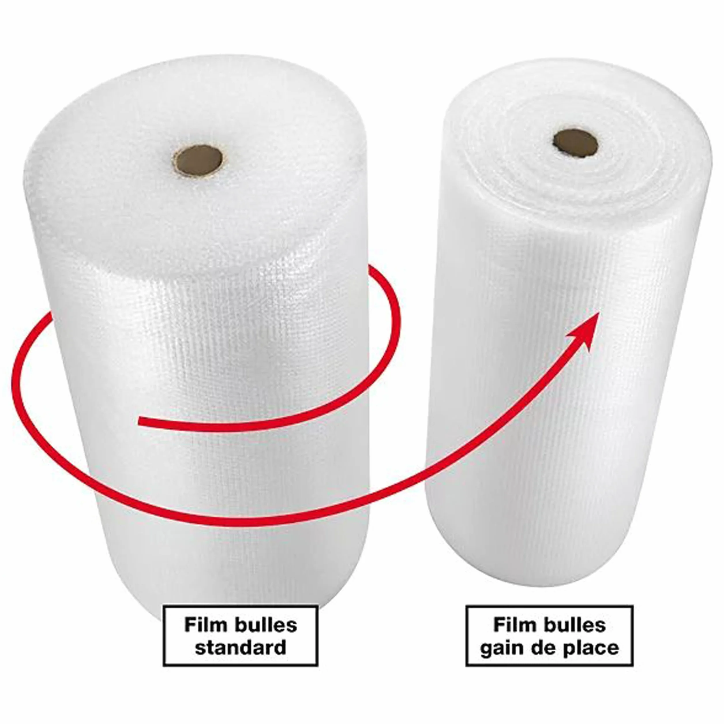 Jeco Film Papier Bulle Aircap 1m x 100m Tri-Couche avec Film Barrière Recyclable