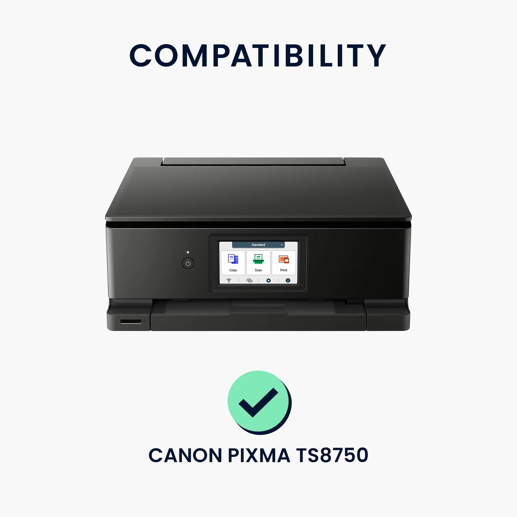 kwmobile Housse compatible Canon PIXMA TS8750 protection imprimante gris foncé