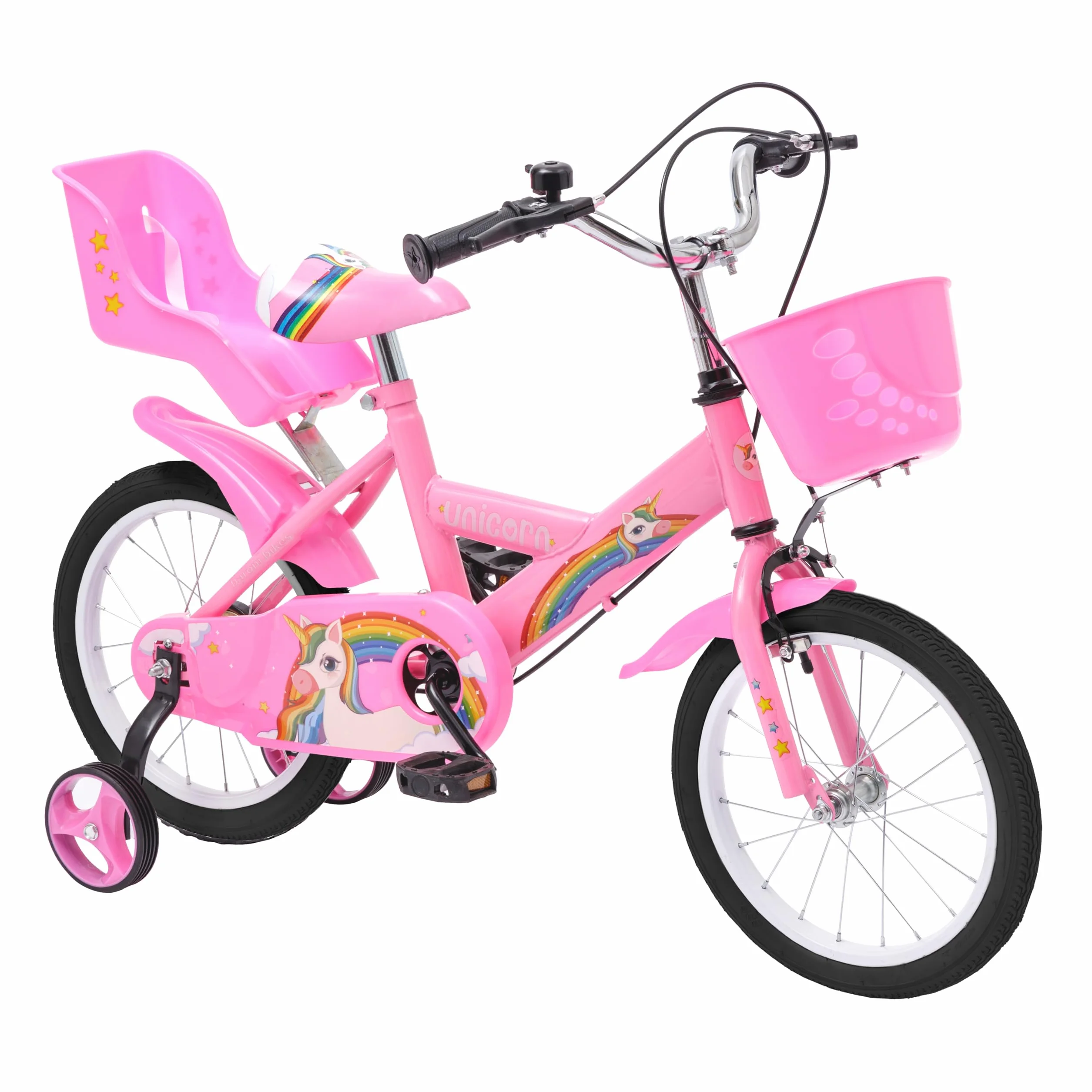 Baroni Toys Vélo de Sport Bleu pour Enfants 12 14 16 Pouces Acier