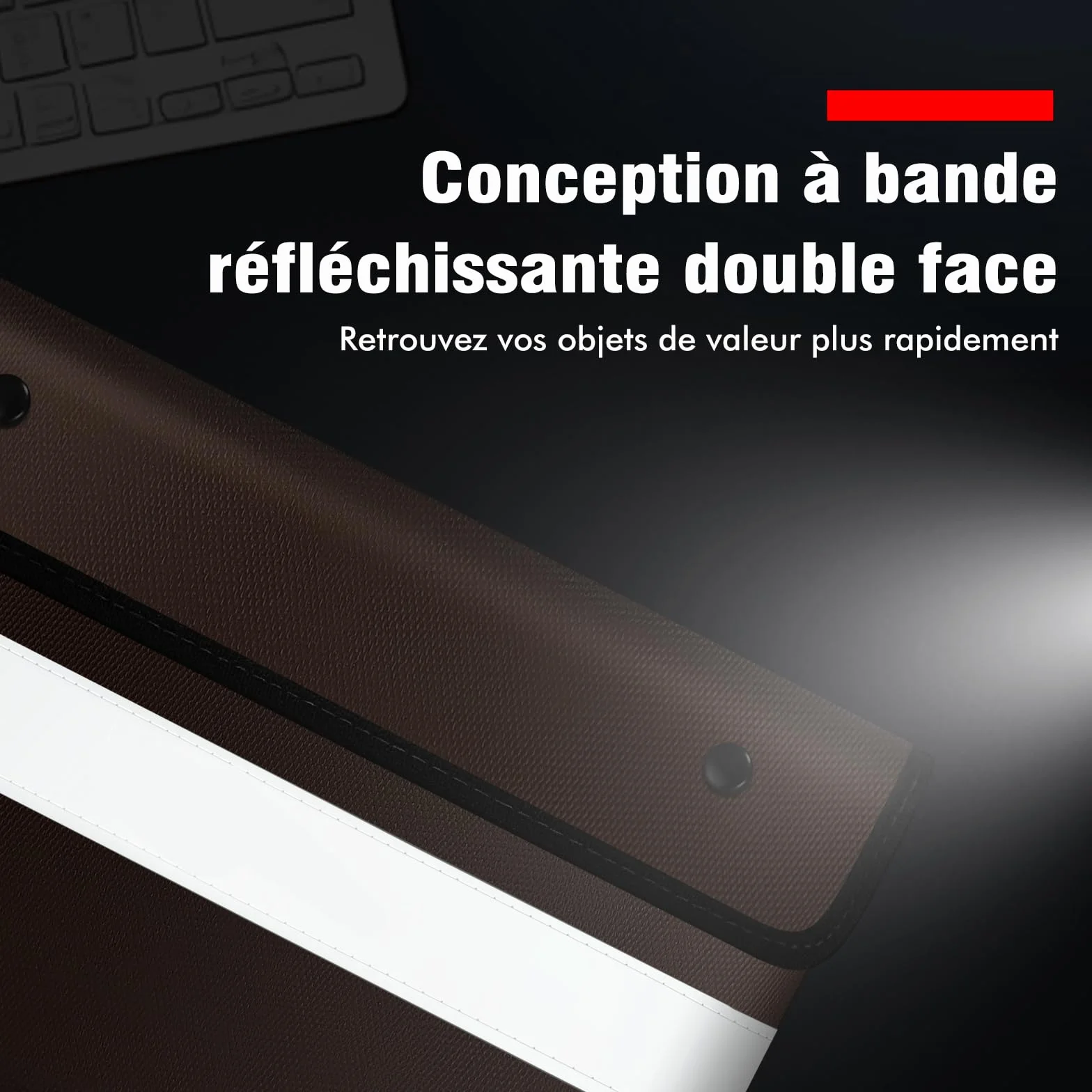 Vailoin Pochette Anti feu Résistante 2800℃ Certification UL94 V-1 Sac Ignifugé Étanche