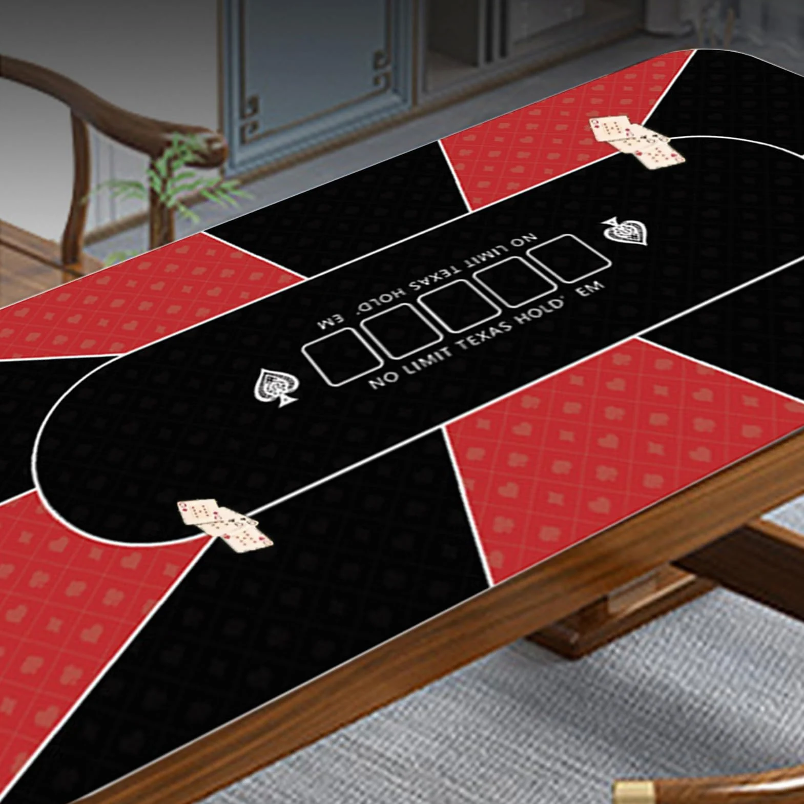 Luckxing Nappe de, Dessus de Table de Poker - Tapis de Poker Texas Holdem | 120x60cm - Tapis de Table de Poker antidérapant, couvertures de Table à Cartes pour soirée de, collectes de Fonds