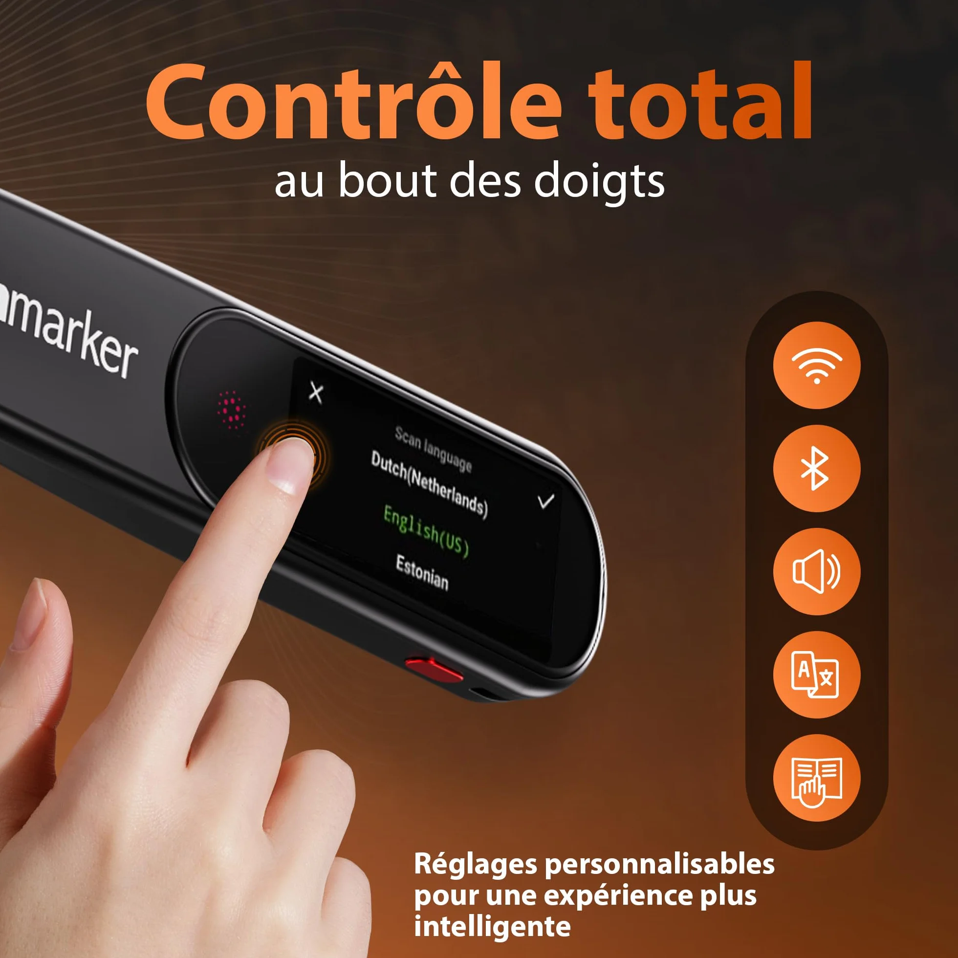 Scanmarker Pal Écran Interactif Stylo Traducteur Langue Instantanée Lecture Dyslexiques Scanner sans Fil Traduction 100+ Langues
