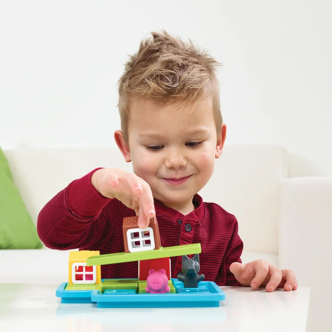 SmartGames Les Trois Petits Cochons Jeu de Réflexion 48 Défis 1 Joueur 3-6 Ans