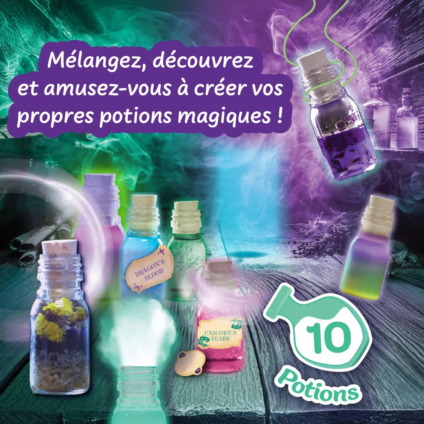 Science4you Mini Potions Magiques – Kit Scientifique pour Enfants 8-12 Ans, Potions Qui Brillent dans le Noir