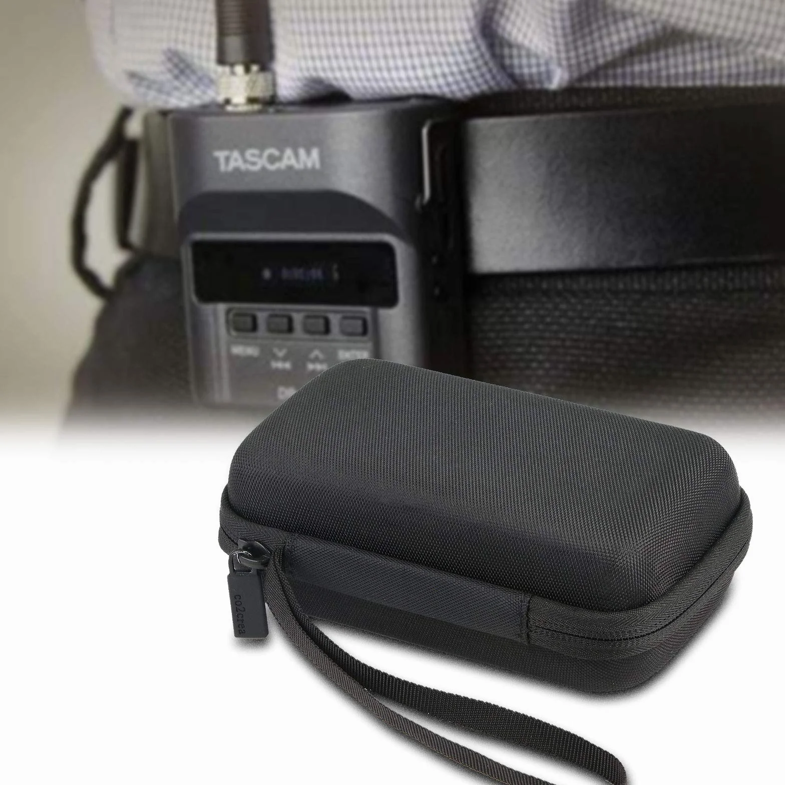 co2CREA Dur Étui de Voyage Rigide Housse Cas pour Tascam DR-10L / DR-10L Pro Noir dictaphone