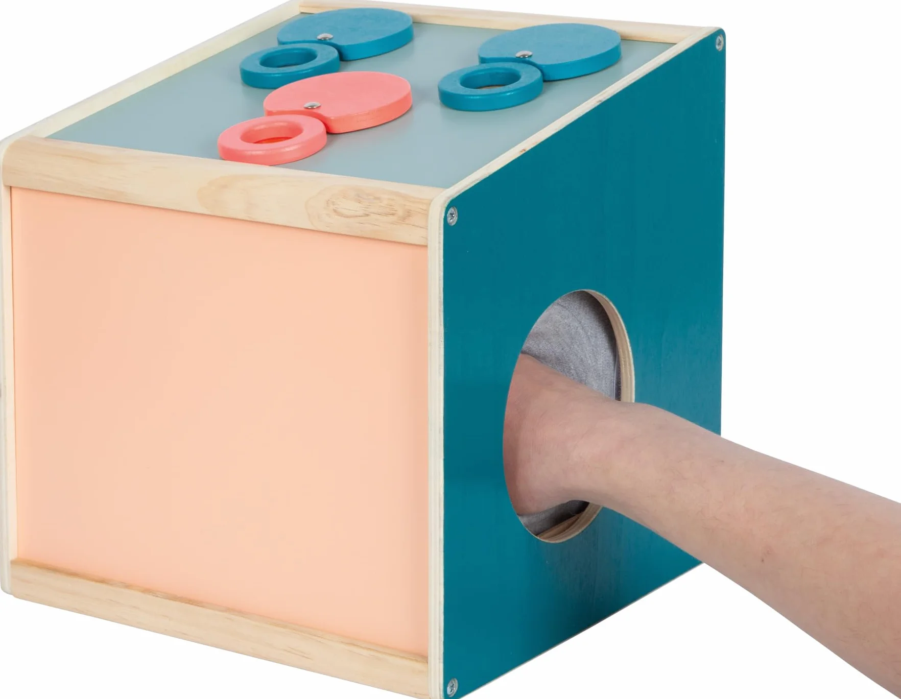 Boîte Tactile Sensory Small Foot Voir Écouter Sentir Toucher Bois 3 Ans