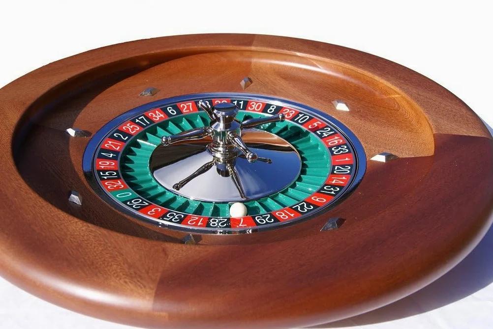 Dal Negro Montecarlo 50cm Mahogany Roulette Wheel | Large Wooden Roulette Wheel - Single 0 With Precision Bearing Mechanism - Home Casino Games