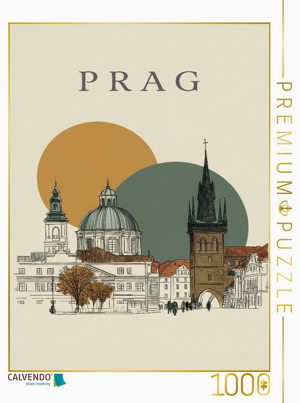 CALVENDO Puzzle Prague | 1000 pièces de Taille de Ponte 48 x 64 cm Puzzle Photo pour des Heures heureuses