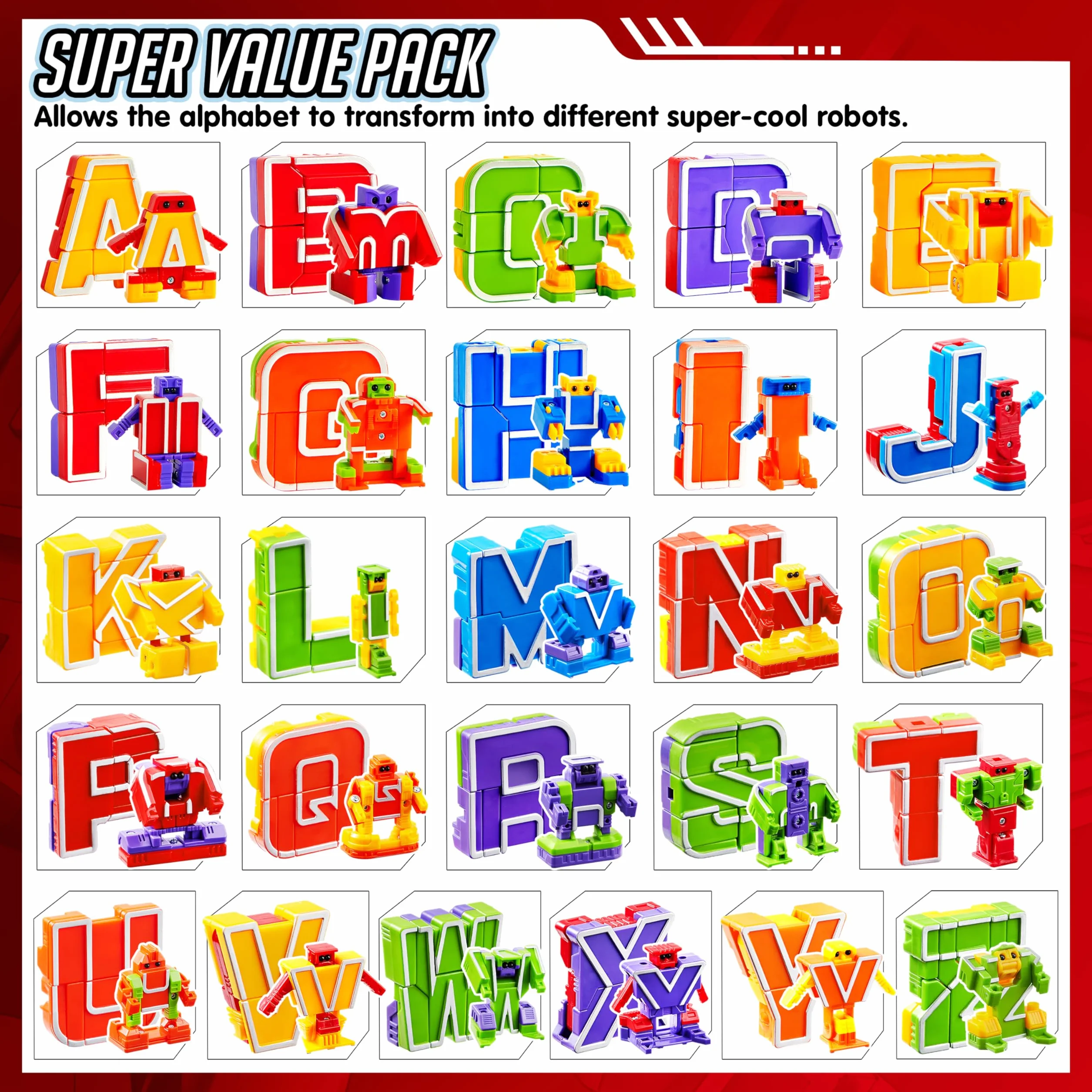 JOYIN Alphabet Robot Action Figure Jouets ABC Apprentissage Éducatif pour Enfants